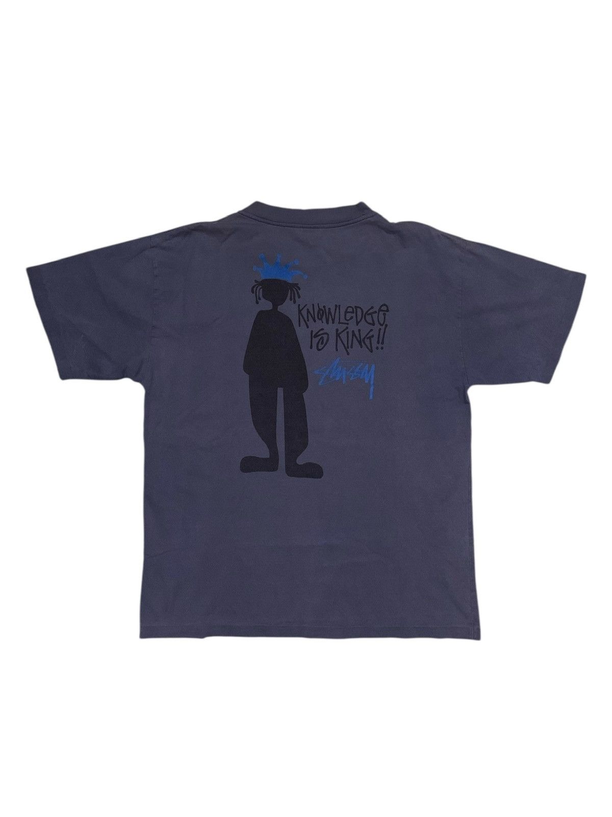 Stussy Rare Vintage 90s Stussy Crown & Knowledge Is King Tshirt Size US L / EU 52-54 / 3 - 2 Thumbnail