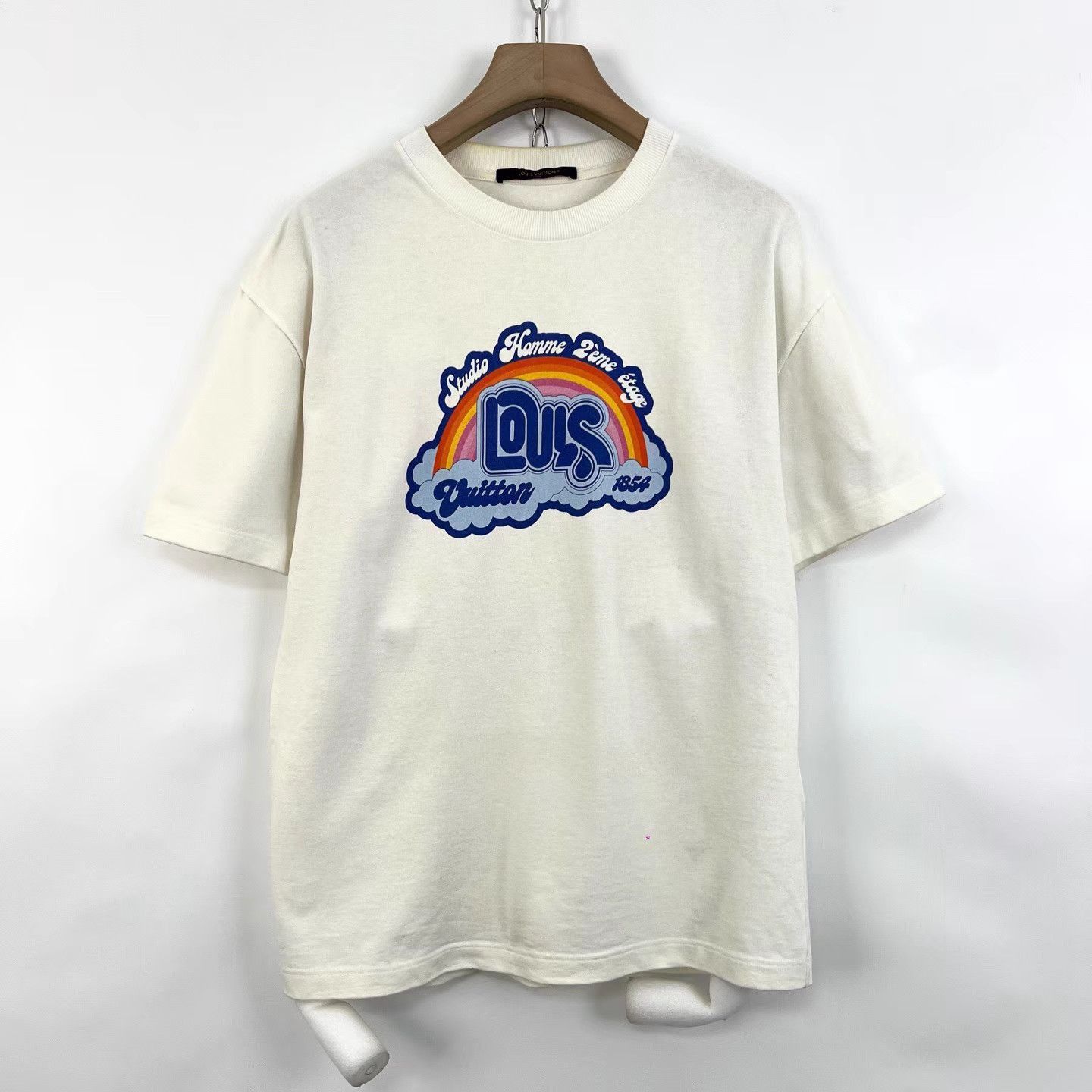 Louis Vuitton White Short Sleeve Graphic T-Shirt Size US M / EU 48-50 / 2 - 1 Thumbnail