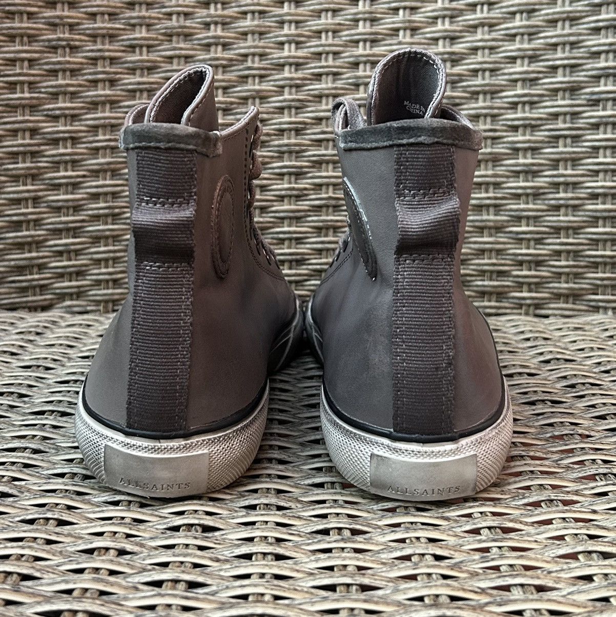 Allsaints All Saints Osun Leather Men’s Hi-Top Sneakers Size 41 Size US 8 / EU 41 - 3 Thumbnail