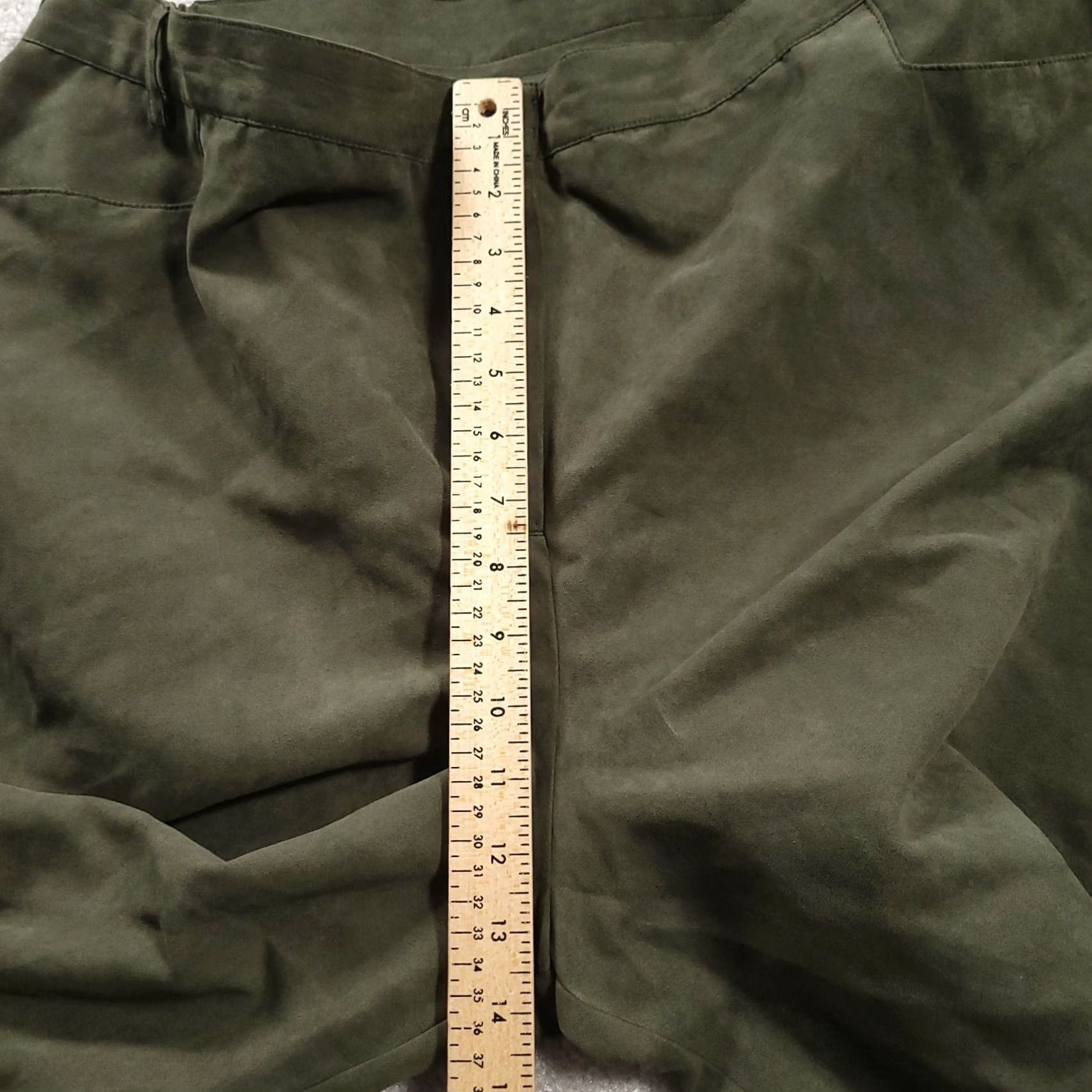 Vintage Jaclyn Smith Plus Size 20W Dress Pants Green High Rise Elastic Waist Crop Pockets Solid Polyester Tapered Leg Womens Size 42" / US 20 - 7 Thumbnail