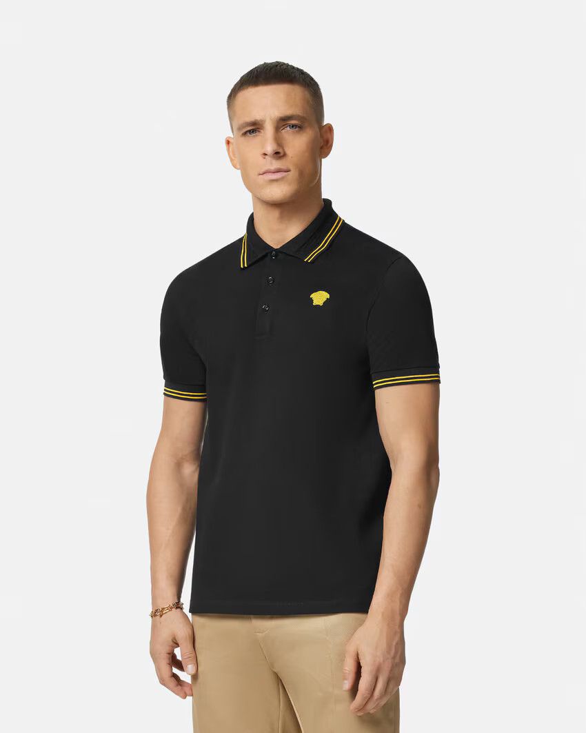 Versace o1s22i1n0125 Medusa Polo Shirt in Black Size US L / EU 52-54 / 3 - 3 Thumbnail