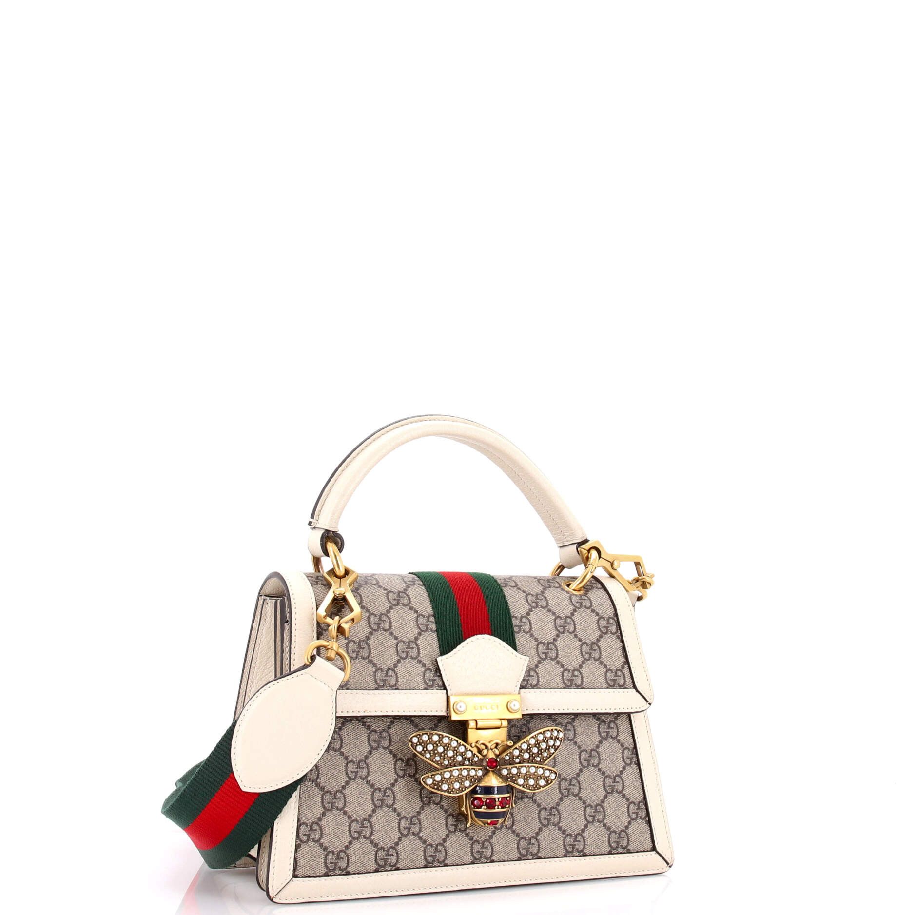 Gucci Queen margaret top handle bag gg coated canvas with leather small Size ONE SIZE - 1 Thumbnail
