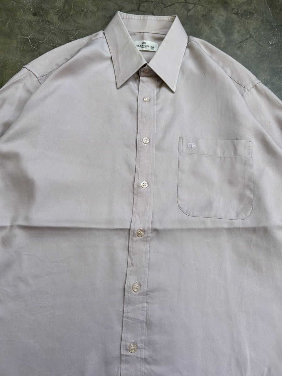 Balenciaga Vintage 90s Balenciaga Long Sleeve Button up Shirt Size L Size US L / EU 52-54 / 3 - 3 Thumbnail