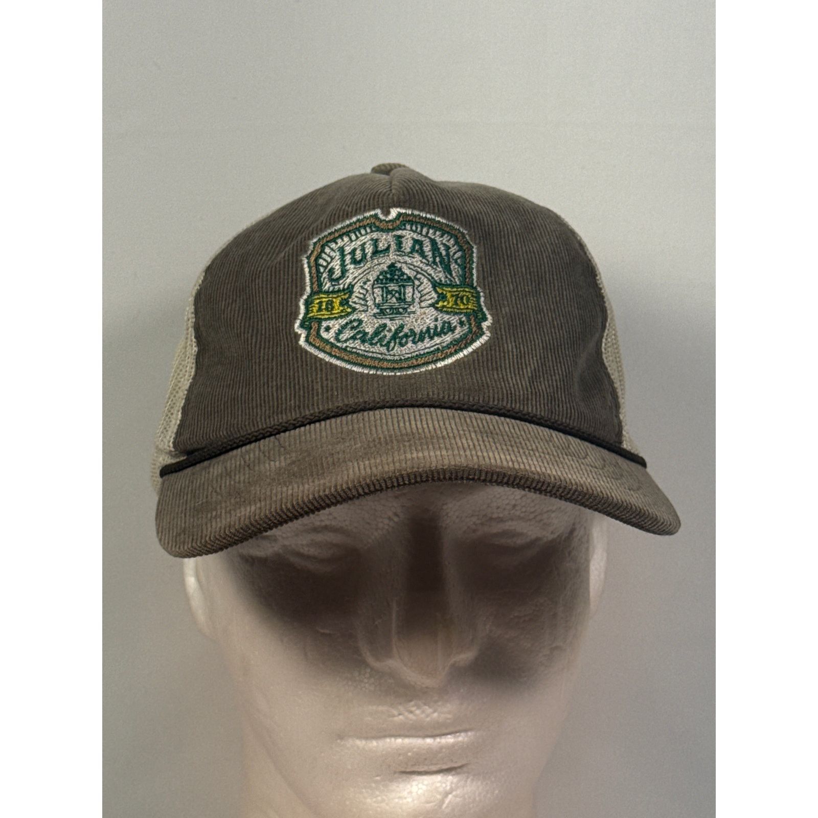 Richardson Vintage Julian CA Corduroy Trucker Hat - Retro Brown Mesh Size ONE SIZE - 1 Thumbnail