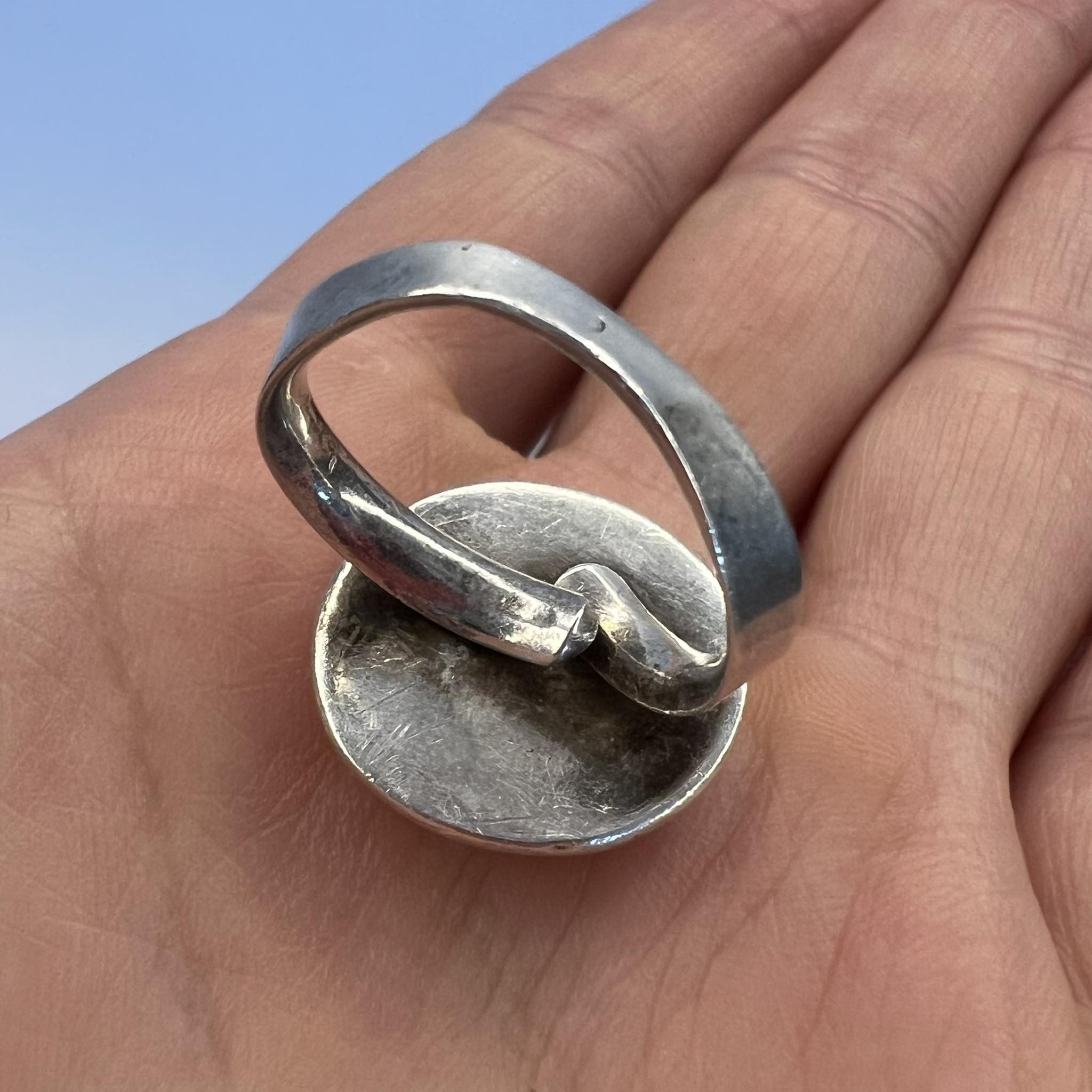 Vintage Shiva Eye Shell Vintage Sterling Silver 925 Ring Size 7 Size ONE SIZE - 6 Thumbnail