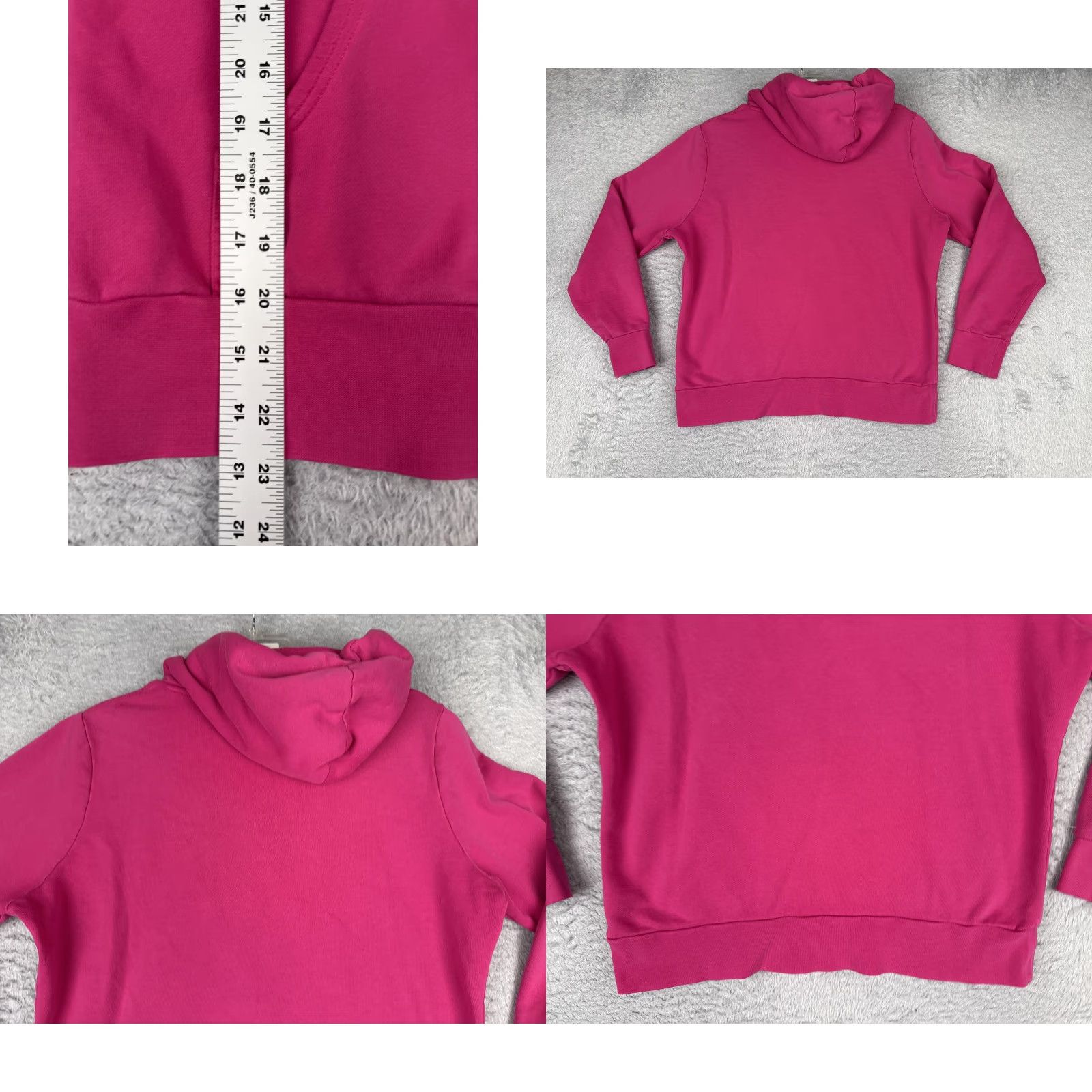 The North Face The North Face Hoodie Womens Large Pink Logo Pullover Kangaroo Fleece Sweatshirt Size L / US 10 / IT 46 - 9 Thumbnail