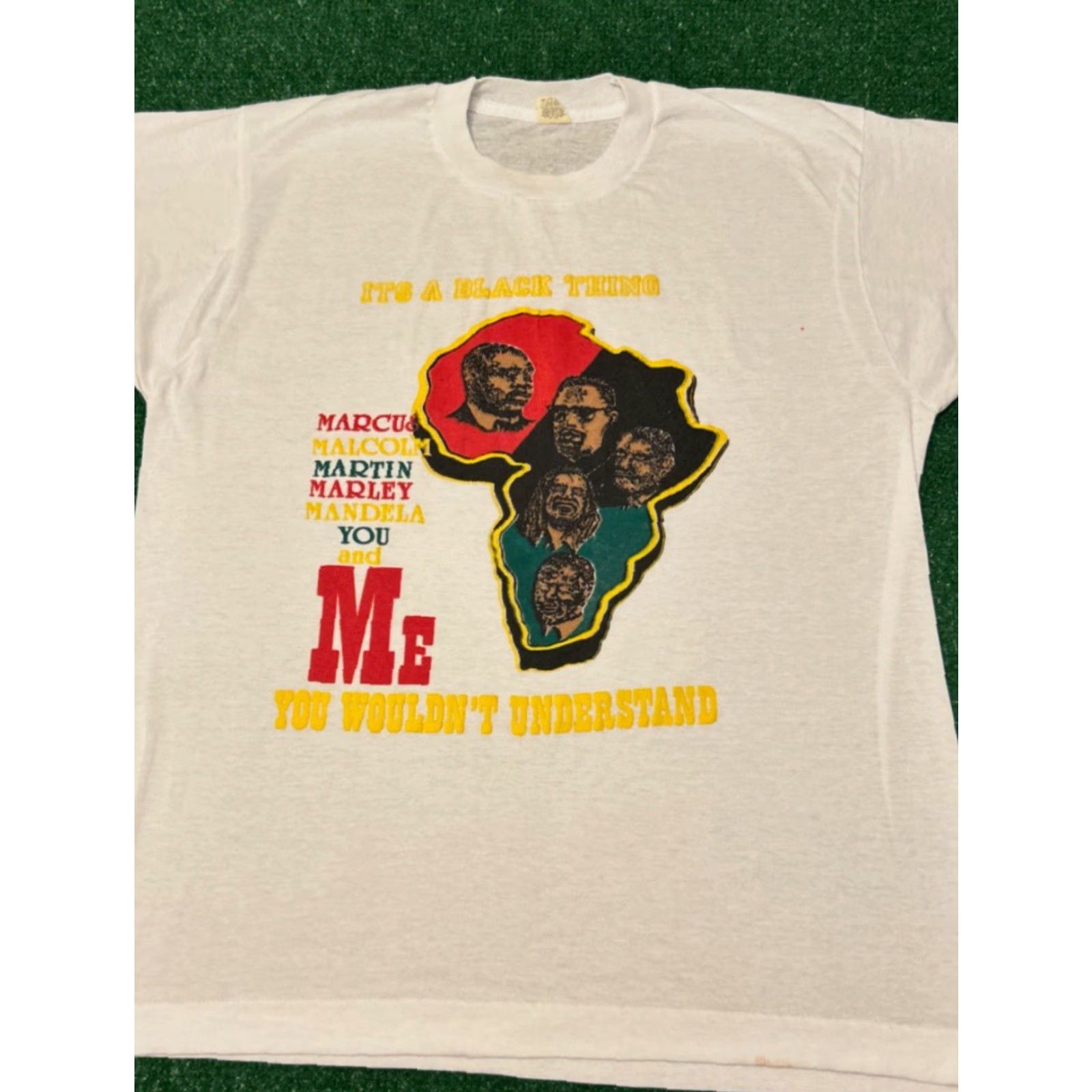 Vintage VINTAGE 90s Black History Malcom X Bob Marley MLK VTG Shirt Mens XL 1990s Size US XL / EU 56 / 4 - 2 Thumbnail