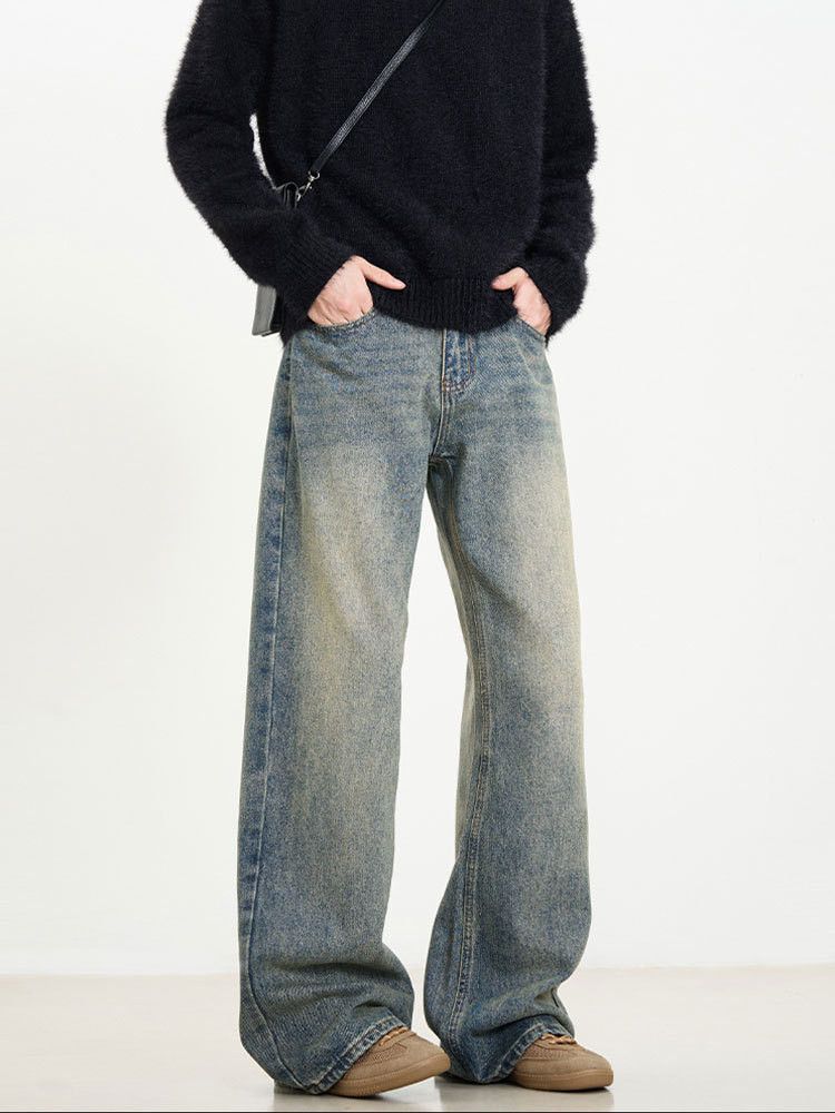 Japanese Brand × Jean Men's vintage washed distressed flared jeans Size US 32 / EU 48 - 5 Thumbnail