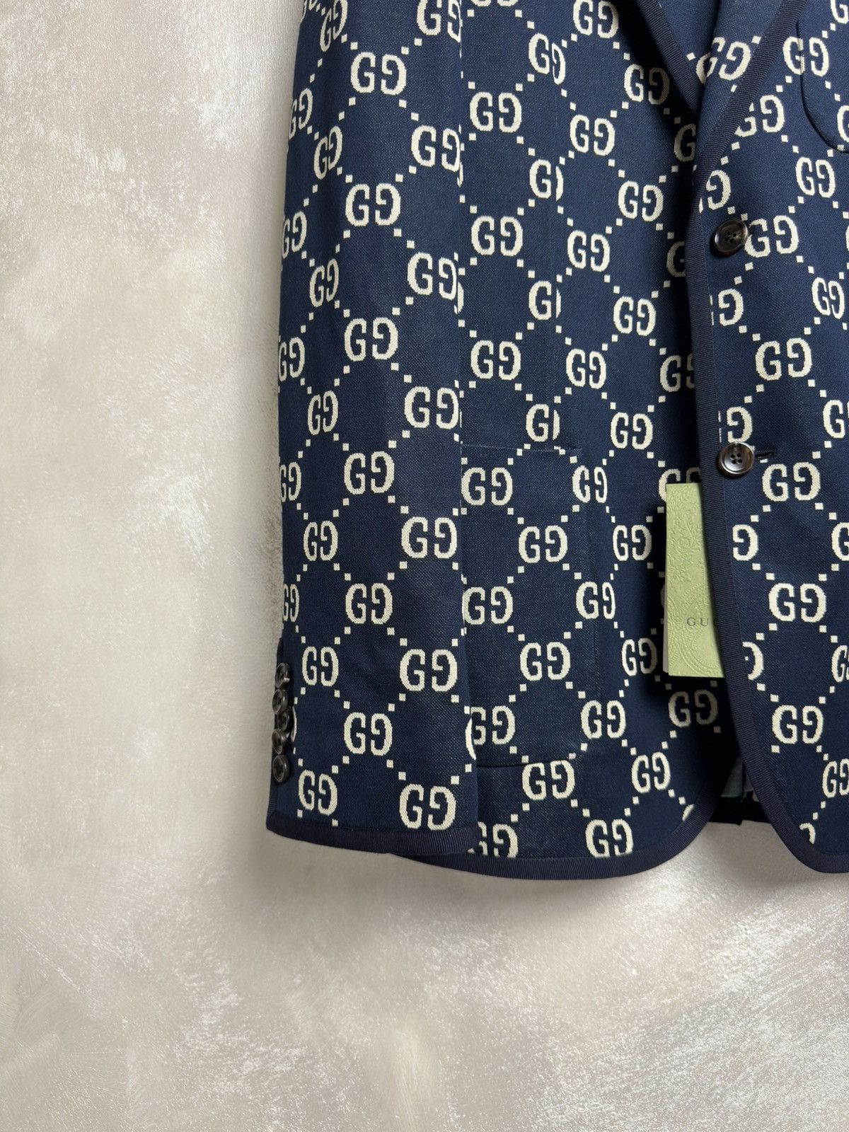 Gucci Gucci GG Monogram Black Blazer Jacket Size 48R - 3 Thumbnail