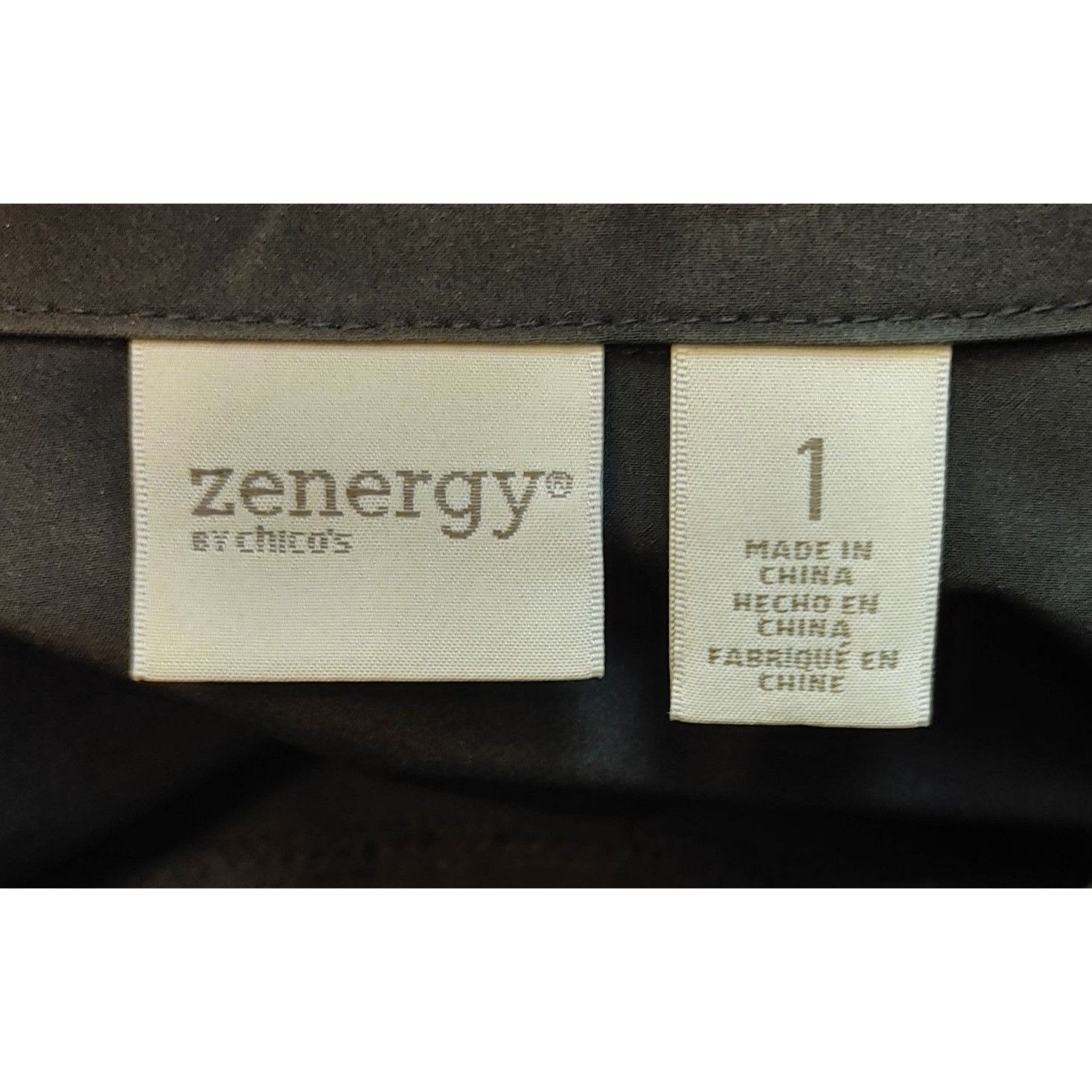Chicos CHICOS Womens 1/Medium/10 Zenergy Gray Neema Classic Ruched Size M / US 6-8 / IT 42-44 - 3 Thumbnail