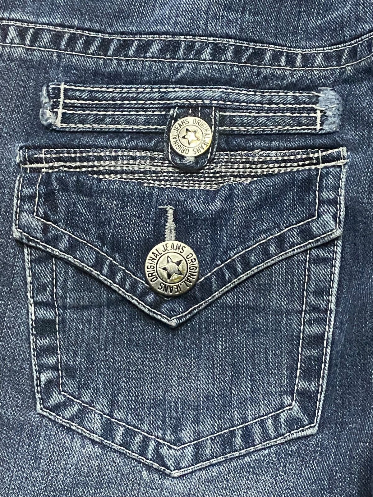 Japanese Brand Vintage Japanese Brand Star Original Distressed Slim Jeans Size US 32 / EU 48 - 11 Thumbnail