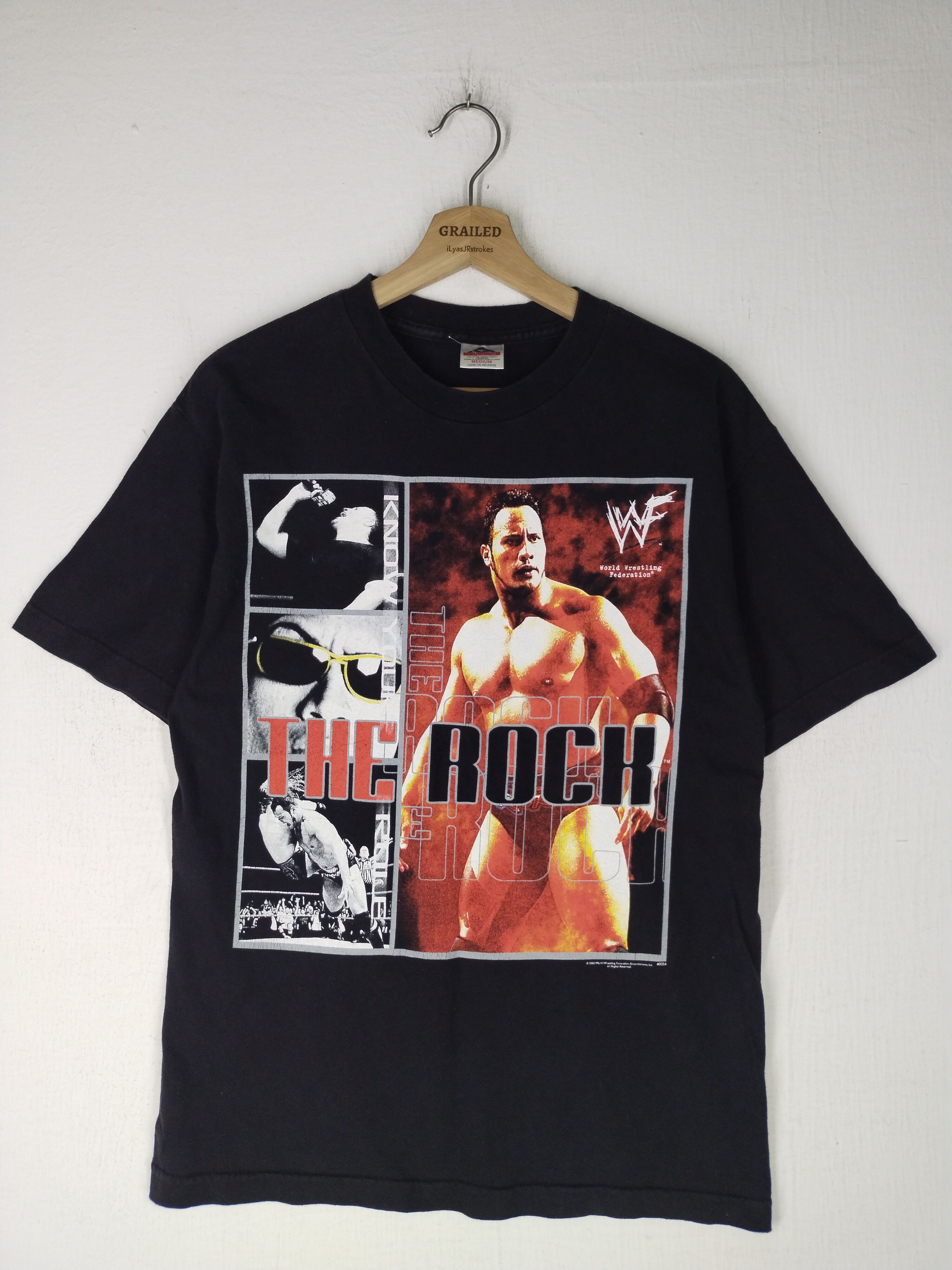 WWF Vintage 00's WWF The Rock Smacketh Down Shirt Tee Size US M / EU 48-50 / 2 - 1 Thumbnail
