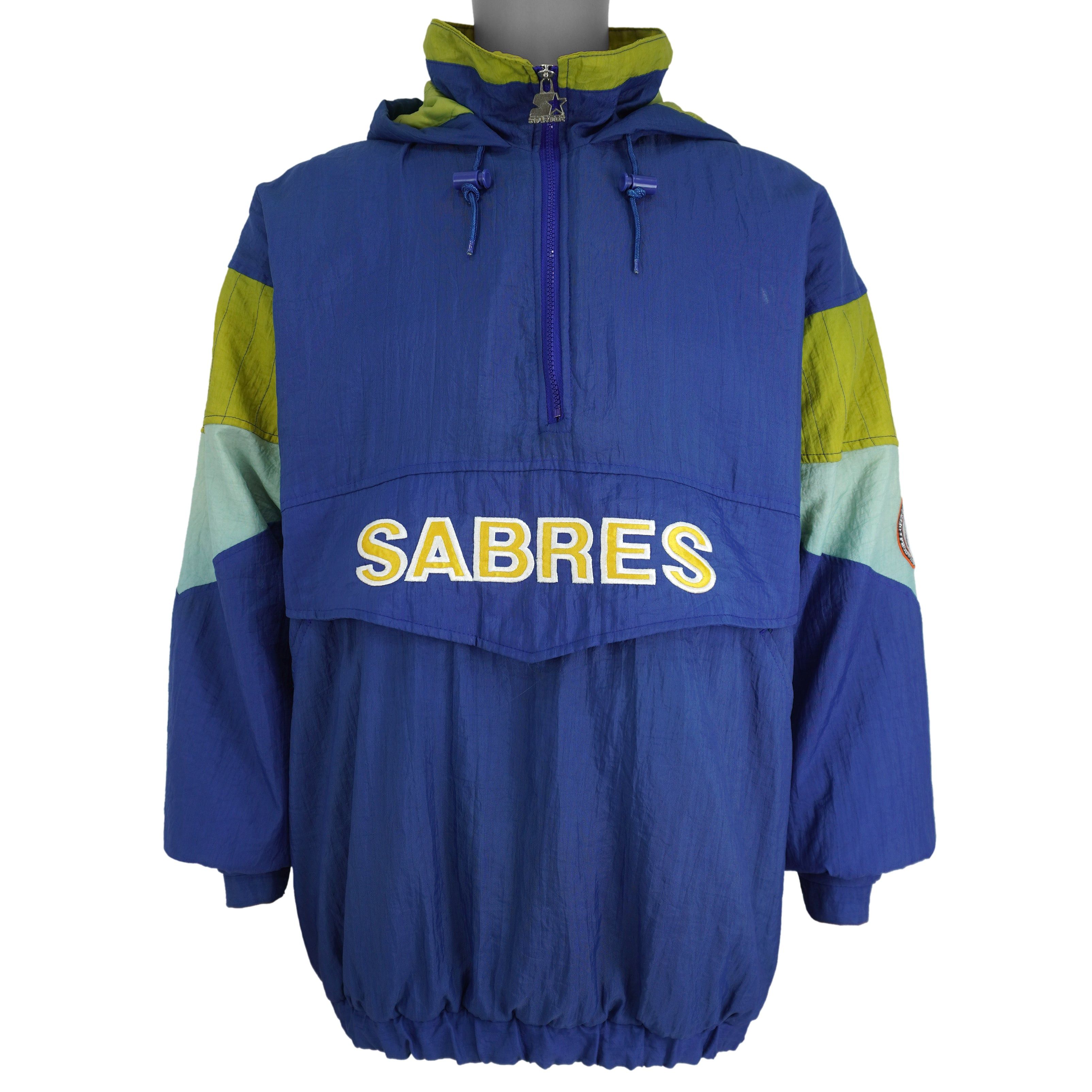 Starter Buffalo Sabres Hooded Pullover Jacket 1990s Size US XL / EU 56 / 4 - 3 Thumbnail