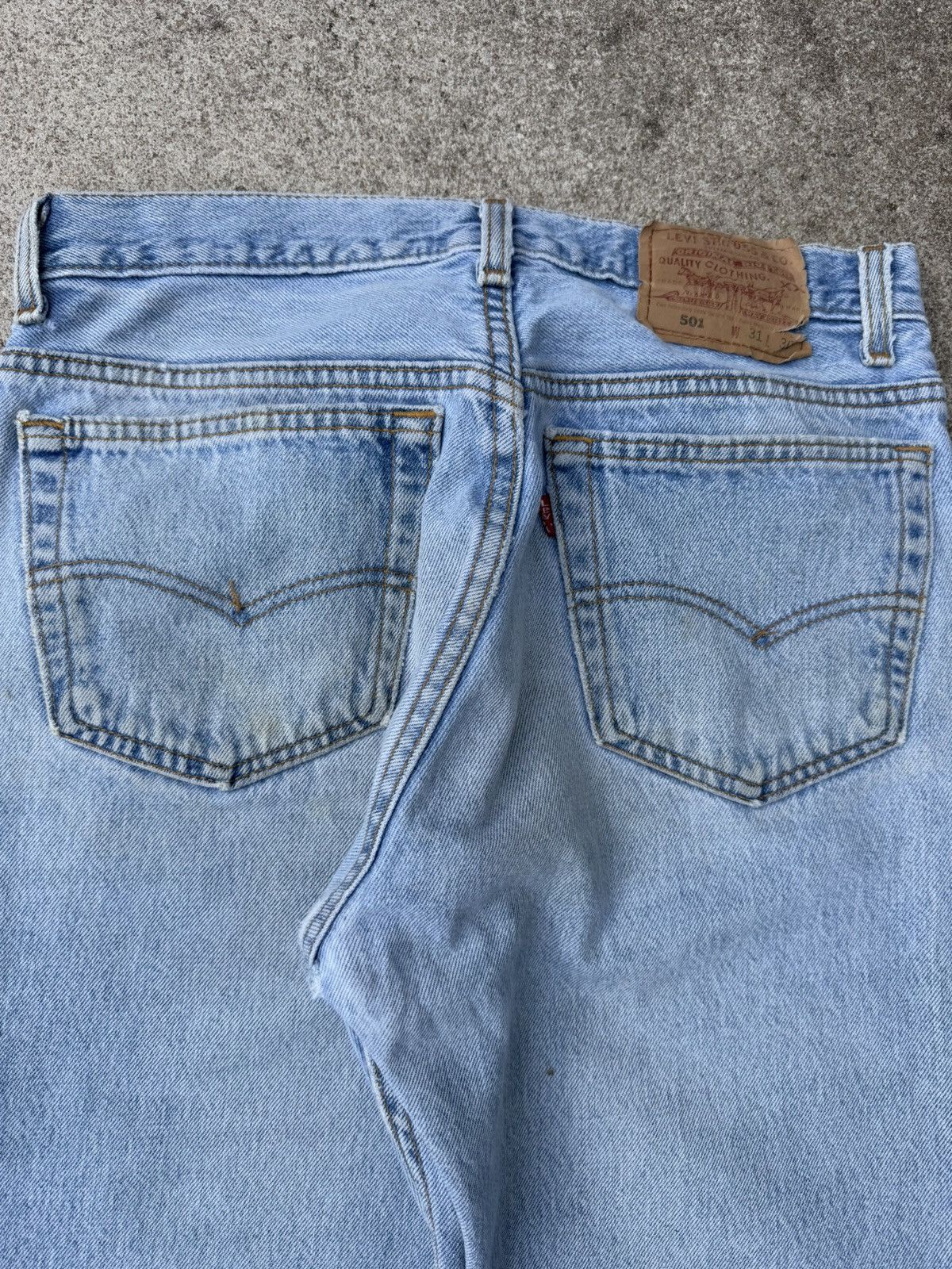 Vtg 90s Lev’s 501xx Buttonfly Straight Leg Faded Jeans 29x29