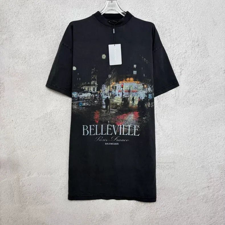 Balenciaga Balenciaga Black Paris Nights Short Sleeve Size US S / EU 44-46 / 1 - 1 Thumbnail