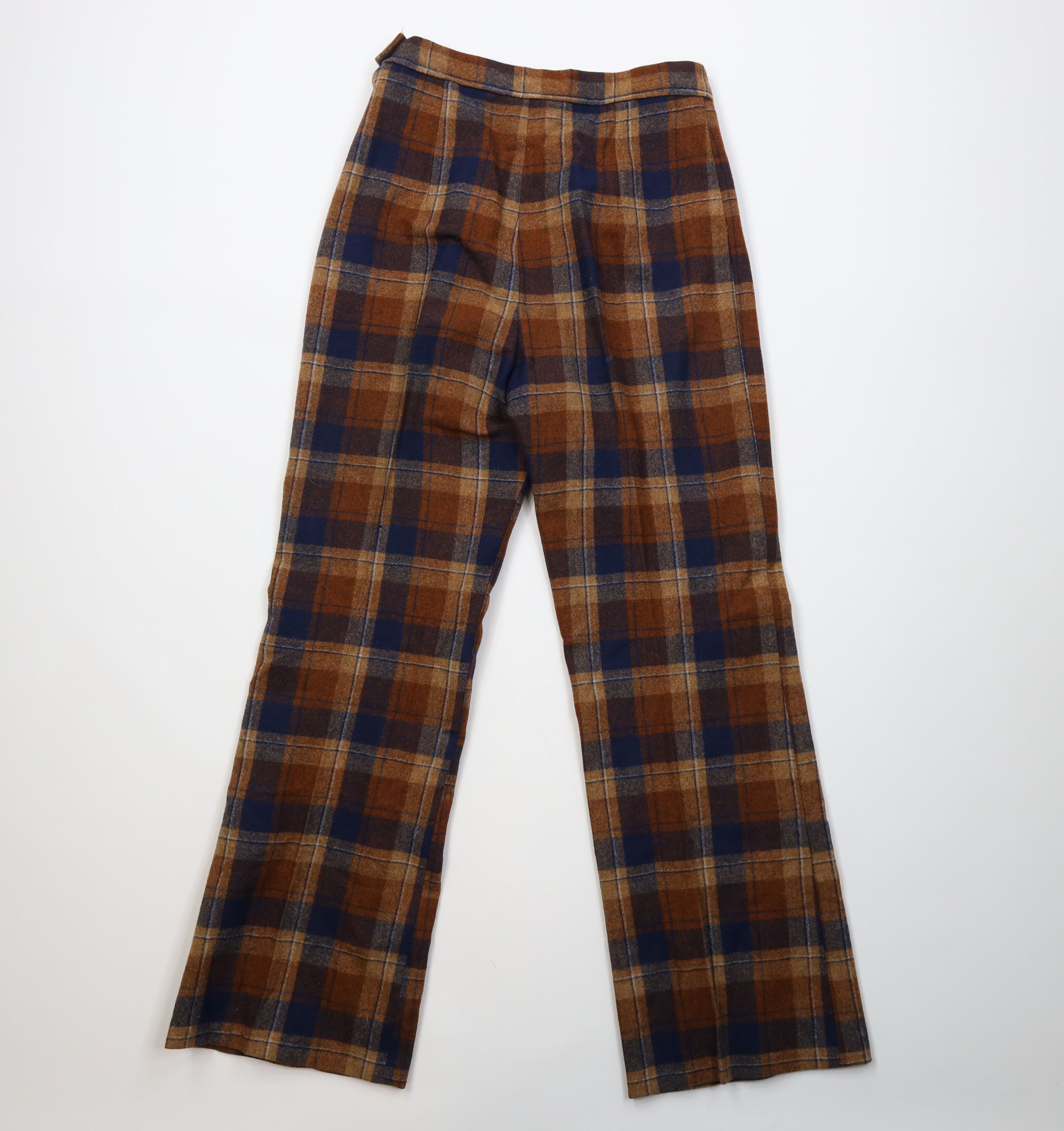 Vintage Vintage 60s Streetwear Bell Bottoms Pants Plaid USA Size 26" / US 2 / IT 38 - 9 Thumbnail