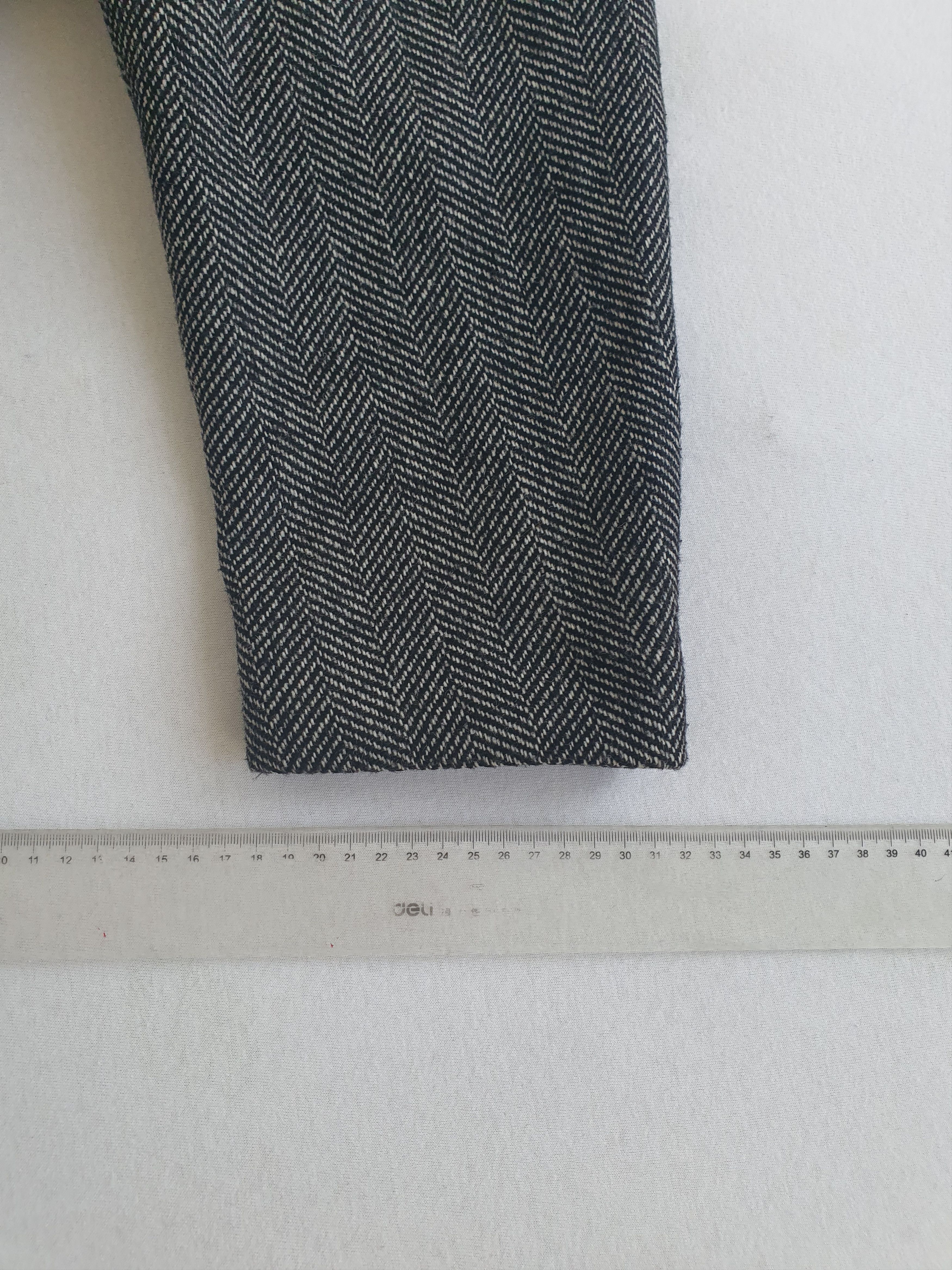 Karl Lagerfeld Tailored Coat Overcoat - Herringbone - Gray - Sz EU 50 Size US M / EU 48-50 / 2 - 11 Thumbnail