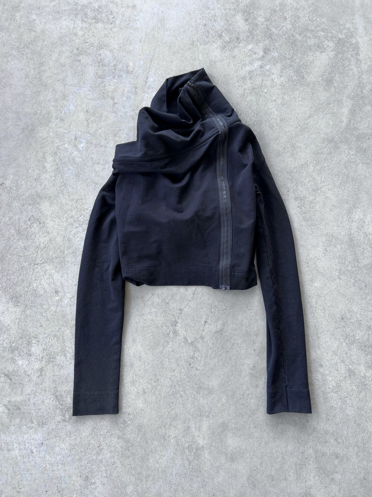 Vintage Avant Garde Cropped Asymmetrical Zip Sweatshirt Size S / US 4 / IT 40 - 1 Thumbnail