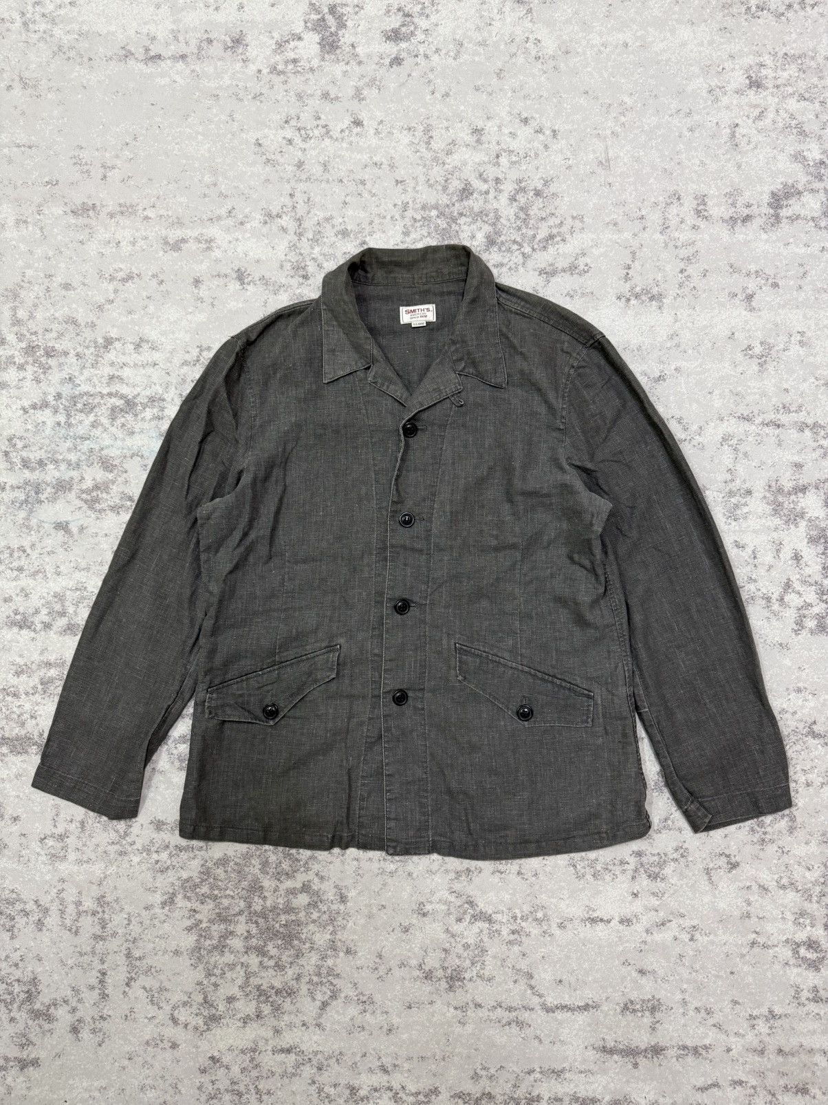Smith's American Smith’s American Chambray Faded Black Washed Worker Jacket Size US M / EU 48-50 / 2 - 3 Thumbnail