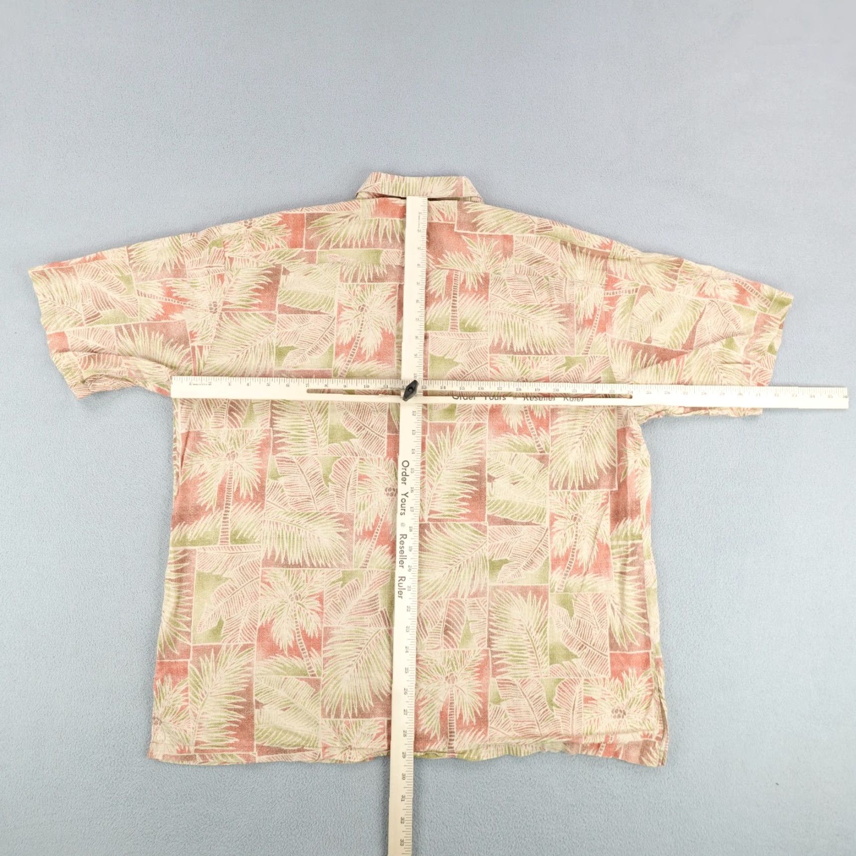 Tori Richard Tori Richard Shirt XL Orange Beige Hawaiian Button Up Camp Leaves Aloha Mens Size US XL / EU 56 / 4 - 5 Thumbnail