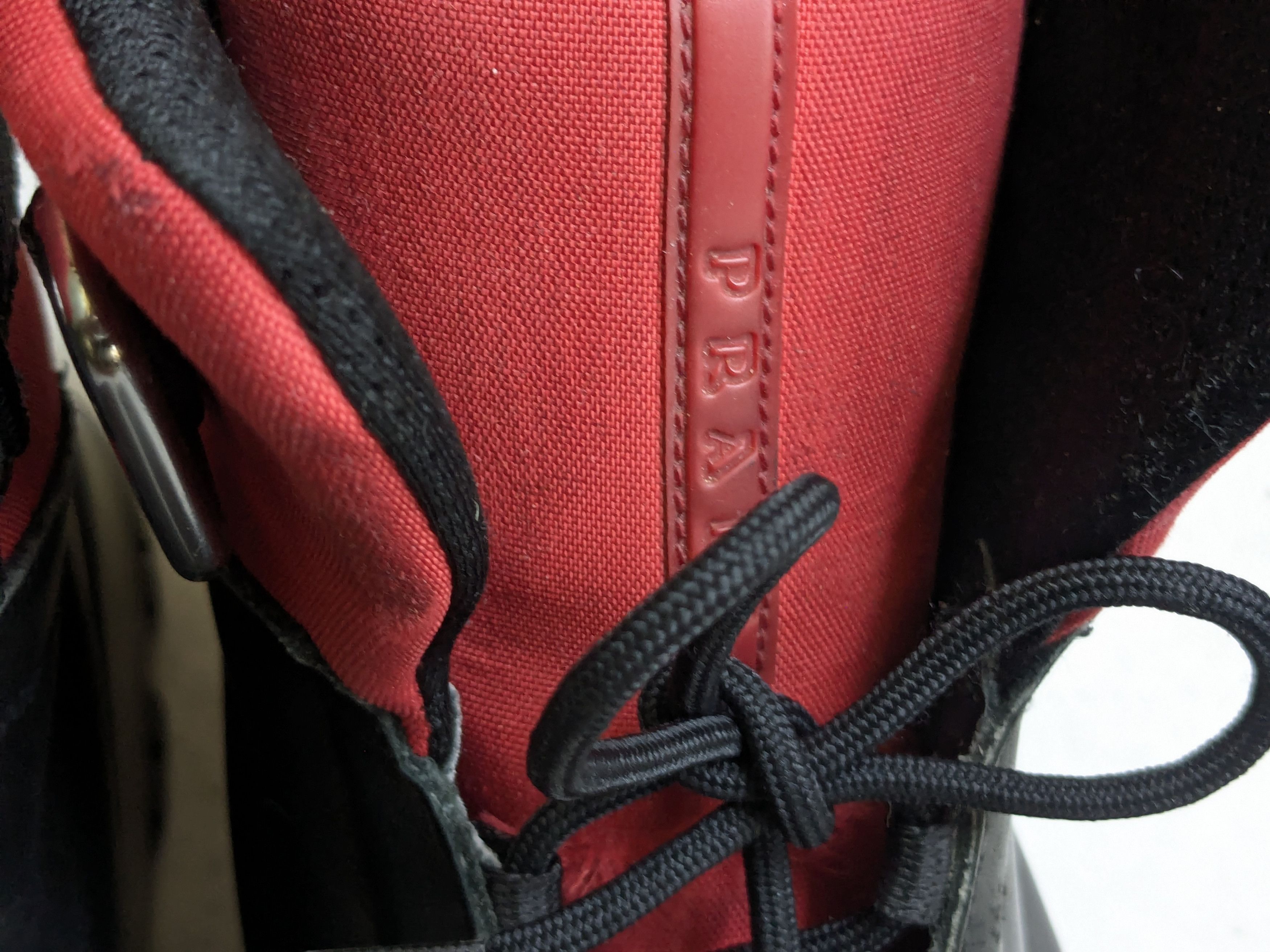 Prada Prada Boots Black Red 10 High Tops Leather Y2K Size US 10 / EU 43 - 7 Thumbnail
