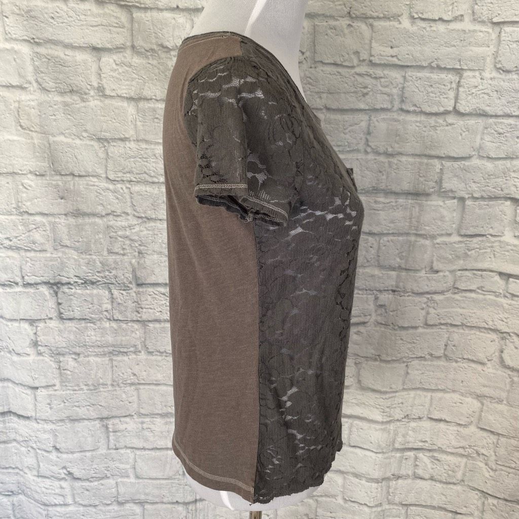 Hollister Hollister women S lace front short sleeve scoopneck top w/po Size S / US 4 / IT 40 - 6 Thumbnail