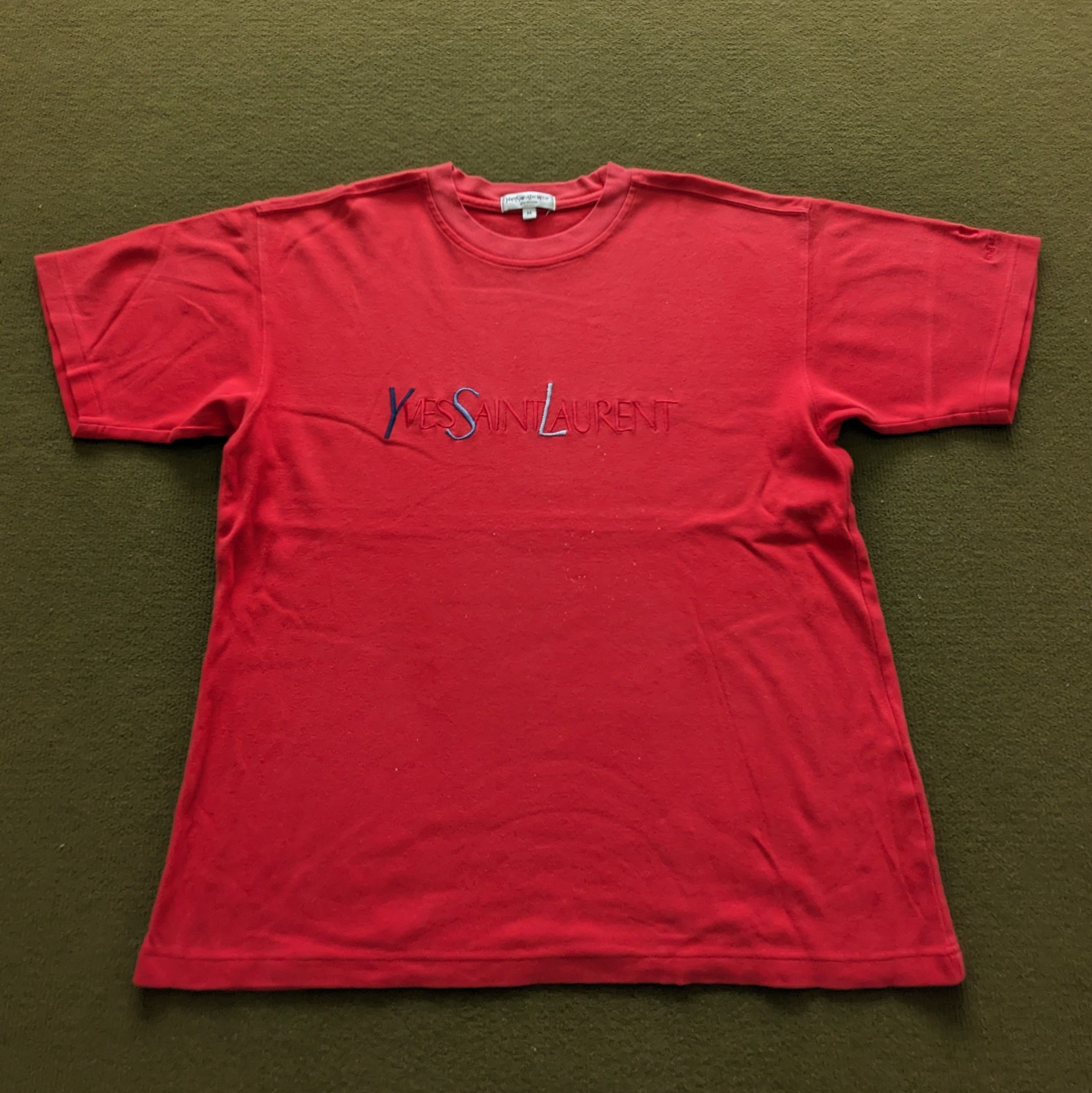 Yves Saint Laurent Vintage Yves Saint Laurent Luxury Brand T-shirt Size US L / EU 52-54 / 3 - 1 Thumbnail