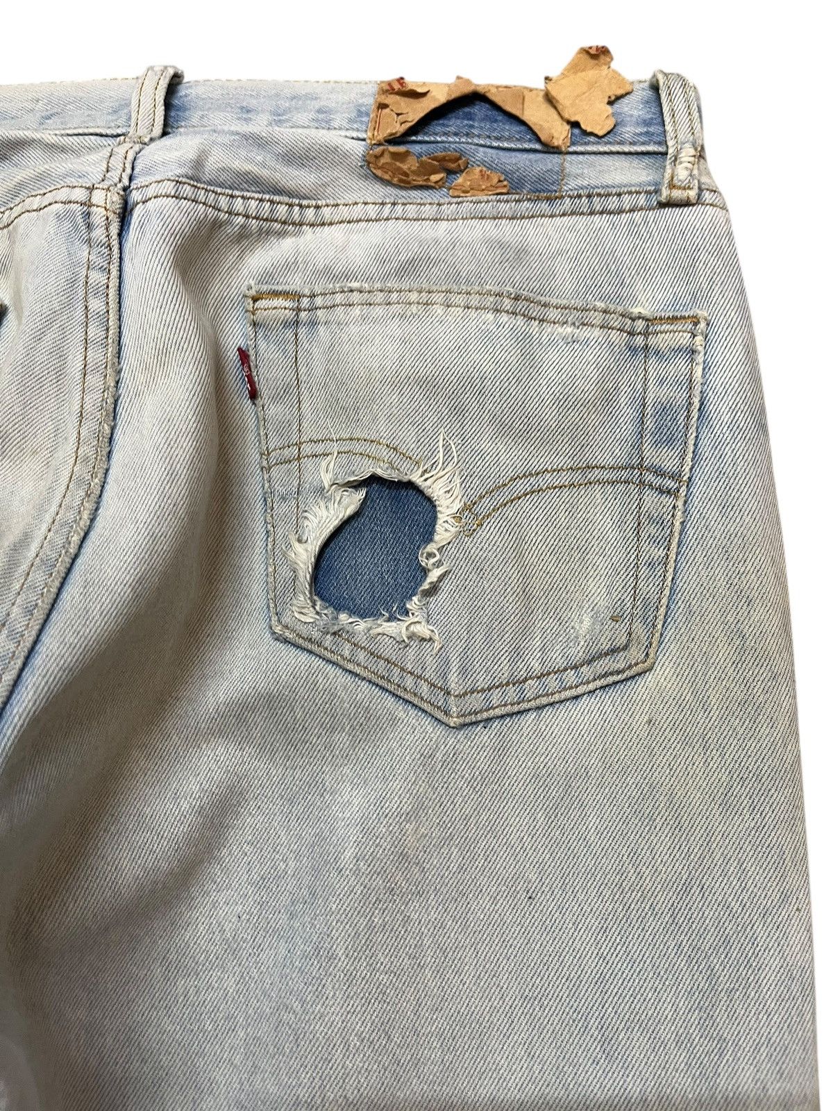 Levi's Vintage Clothing Vintage Levi’s 501 Faded Ripped Distressed Denim Size US 33 - 10 Thumbnail