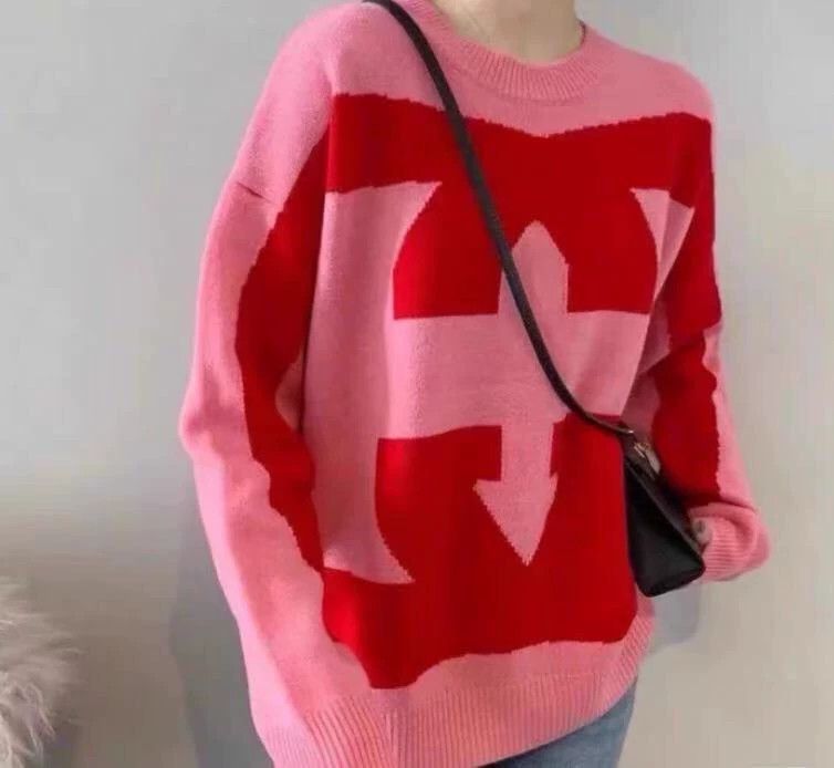 Gucci Gucci Pink logo inlaid wool round-neck long-sleeved knitte Size XS / US 0-2 / IT 36-38 - 9 Thumbnail