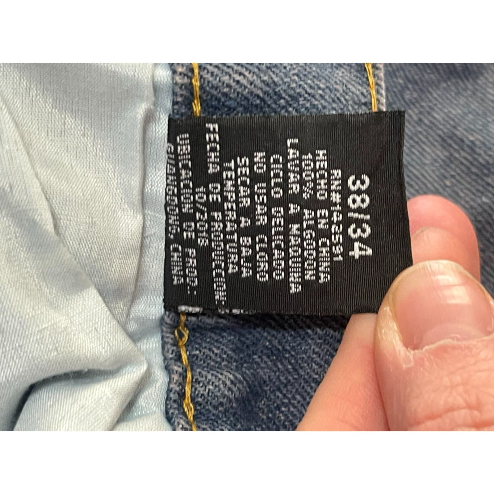 Vintage Buffalo Jeans Men's 38/34 Blue Denim Straight Leg Pockets Jeans Retail 34 In Inseam Size US 38 / EU 54 - 5 Thumbnail