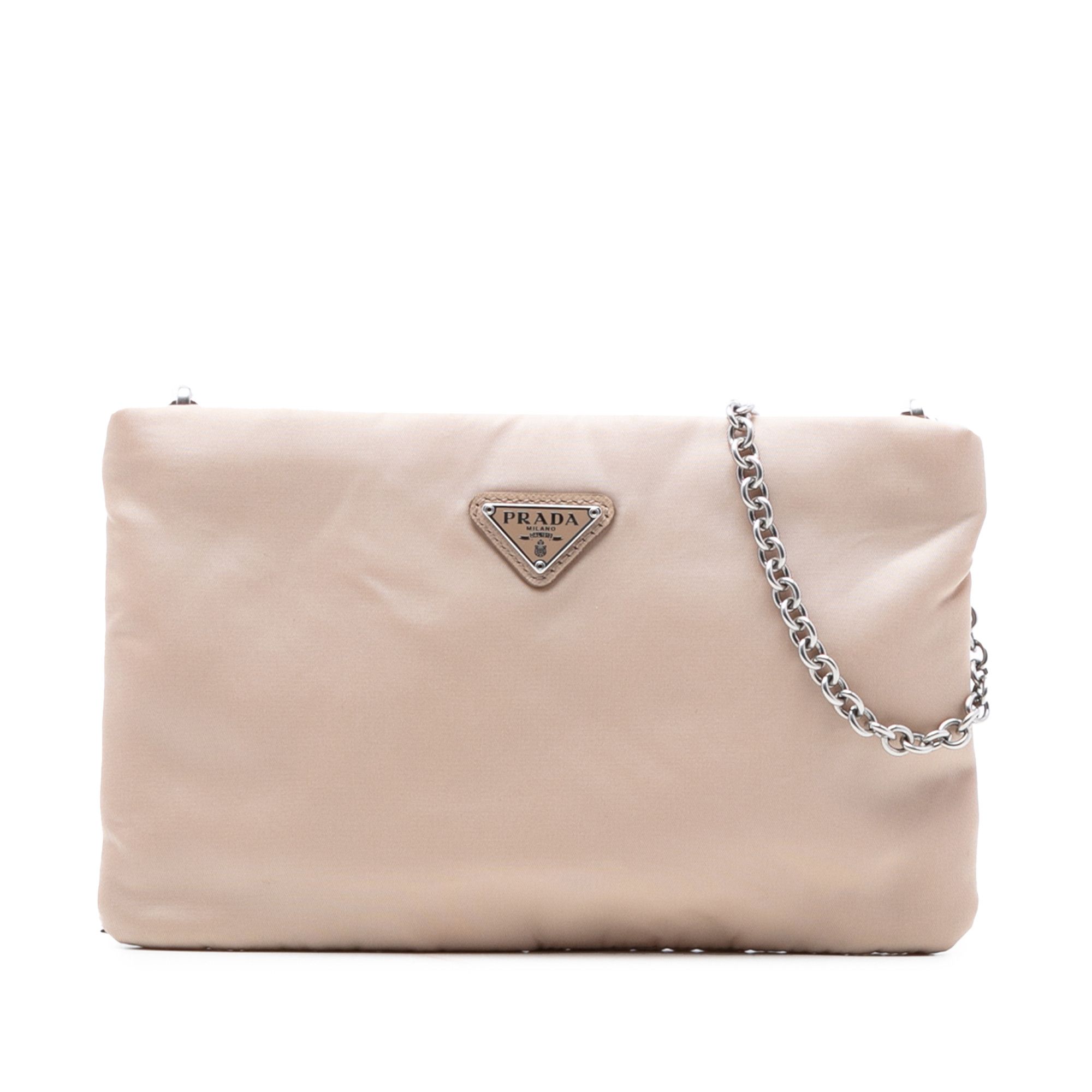Prada Prada Tessuto Clutch with Chain Size ONE SIZE - 1 Thumbnail
