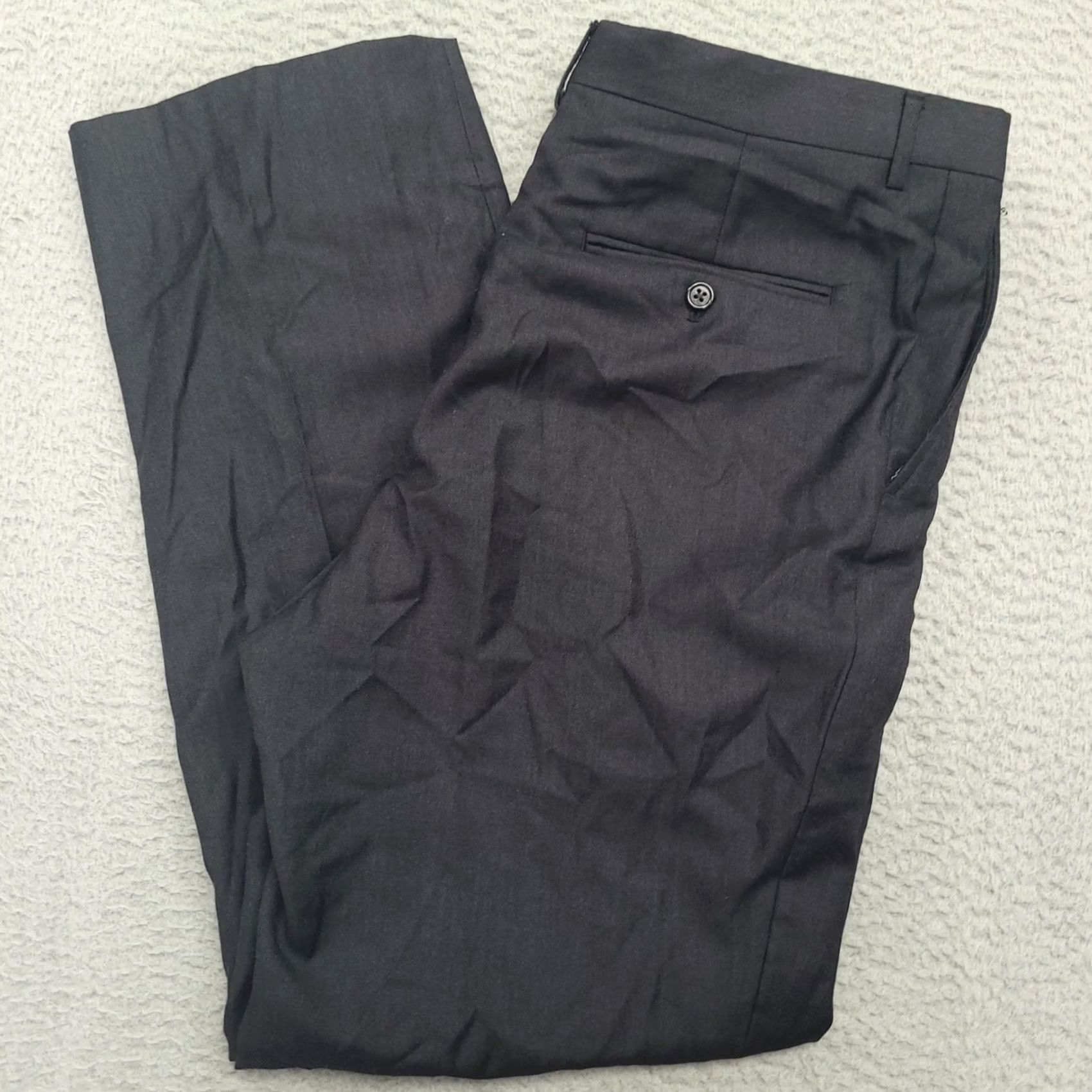 Jos. A. Bank Jos A Bank Mens Gray Wool Dress Pants Regular Fit Career 40x30 Size US 40 / EU 56 - 2 Thumbnail