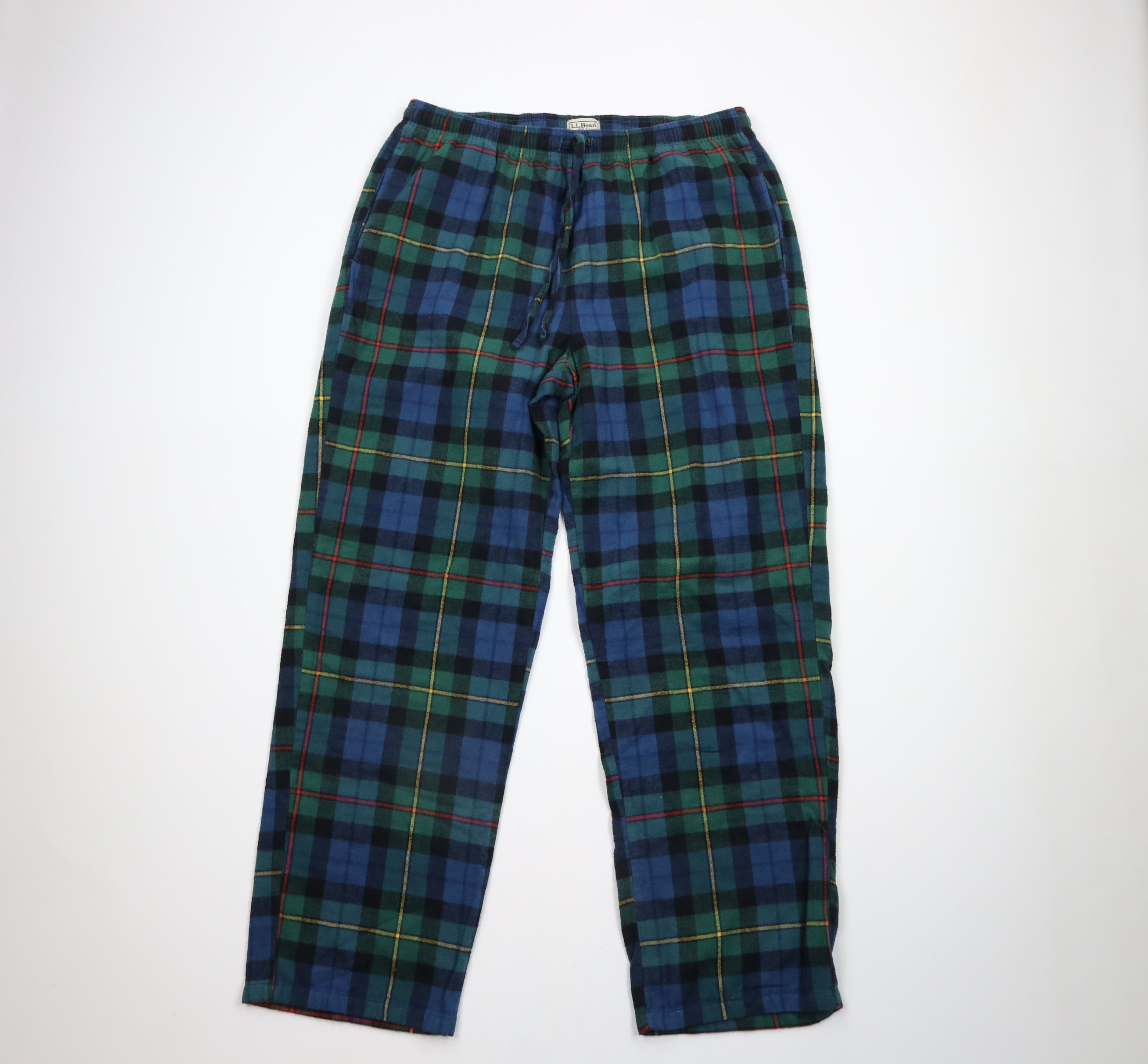 L.L. Bean × Vintage Vintage LL Bean Rainbow Flannel Wide Leg Sweatpants Pants Size US 36 / EU 52 - 1 Thumbnail