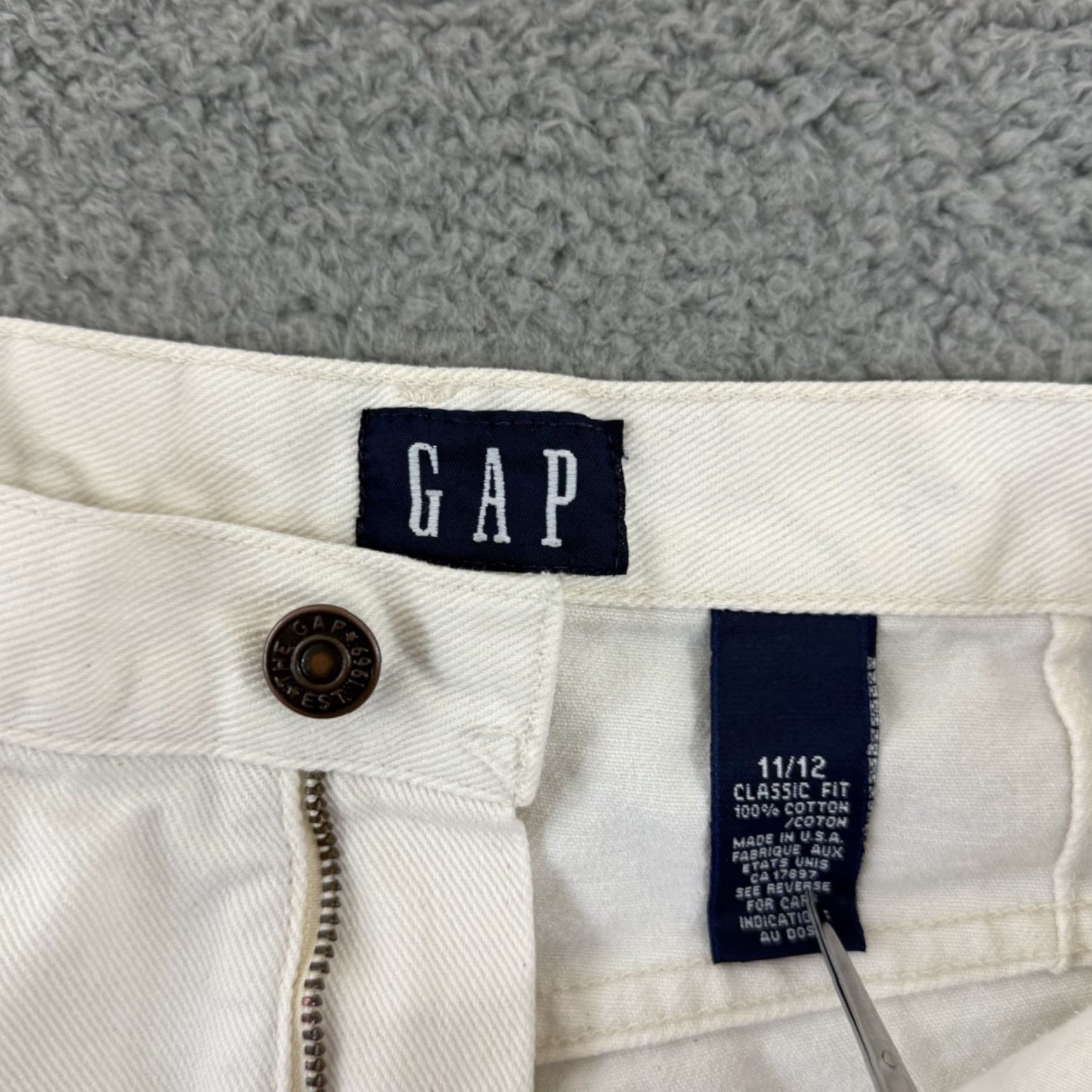 Gap VINTAGE Gap Jeans Womens 11/12 White Ankle Denim 28x32 Classic Fit 90s Outdoor Size 34" / US 12 / IT 48 - 5 Thumbnail