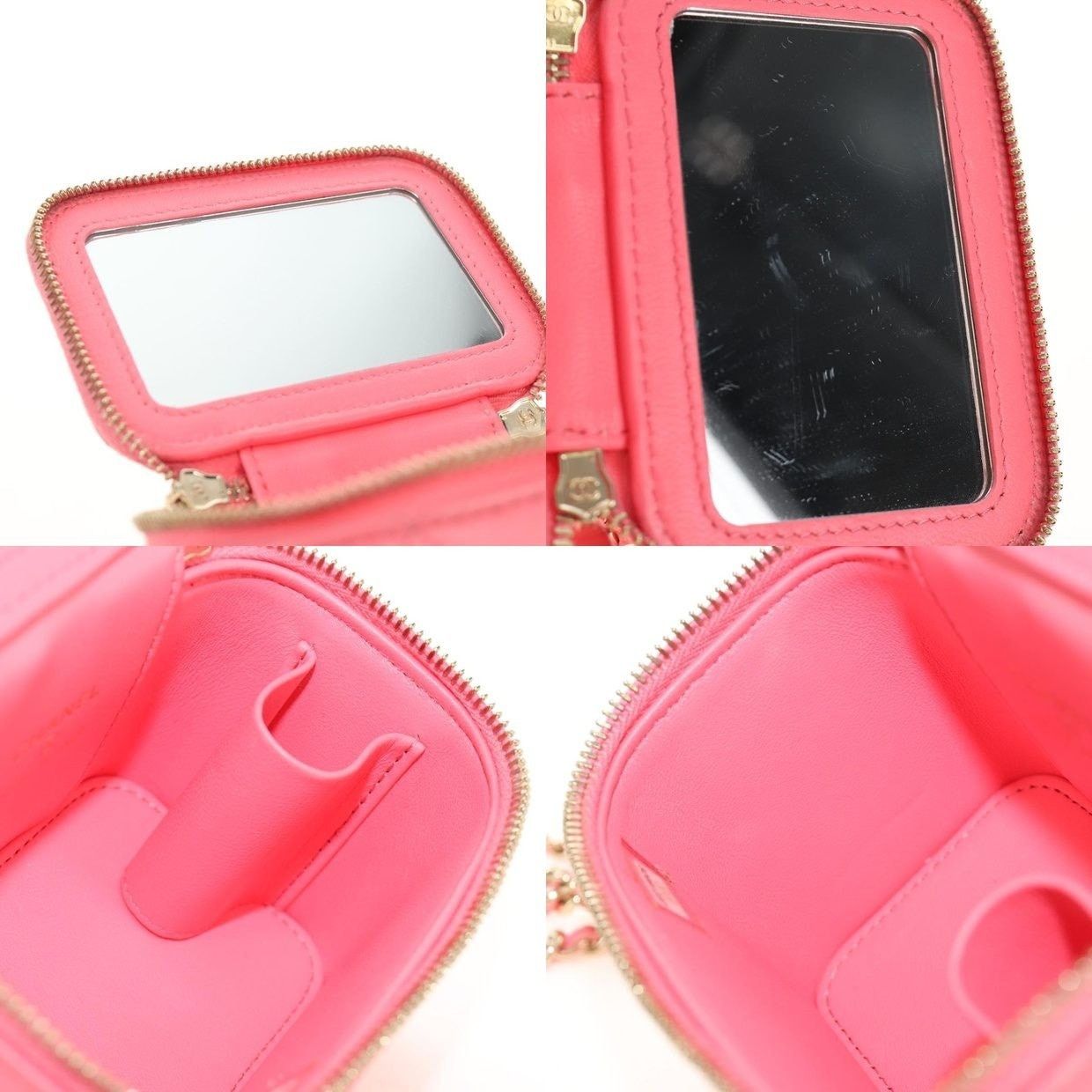 Chanel Chanel Lambskin Leather Chain Vanity Shoulder Bag Pink Size ONE SIZE - 14 Thumbnail