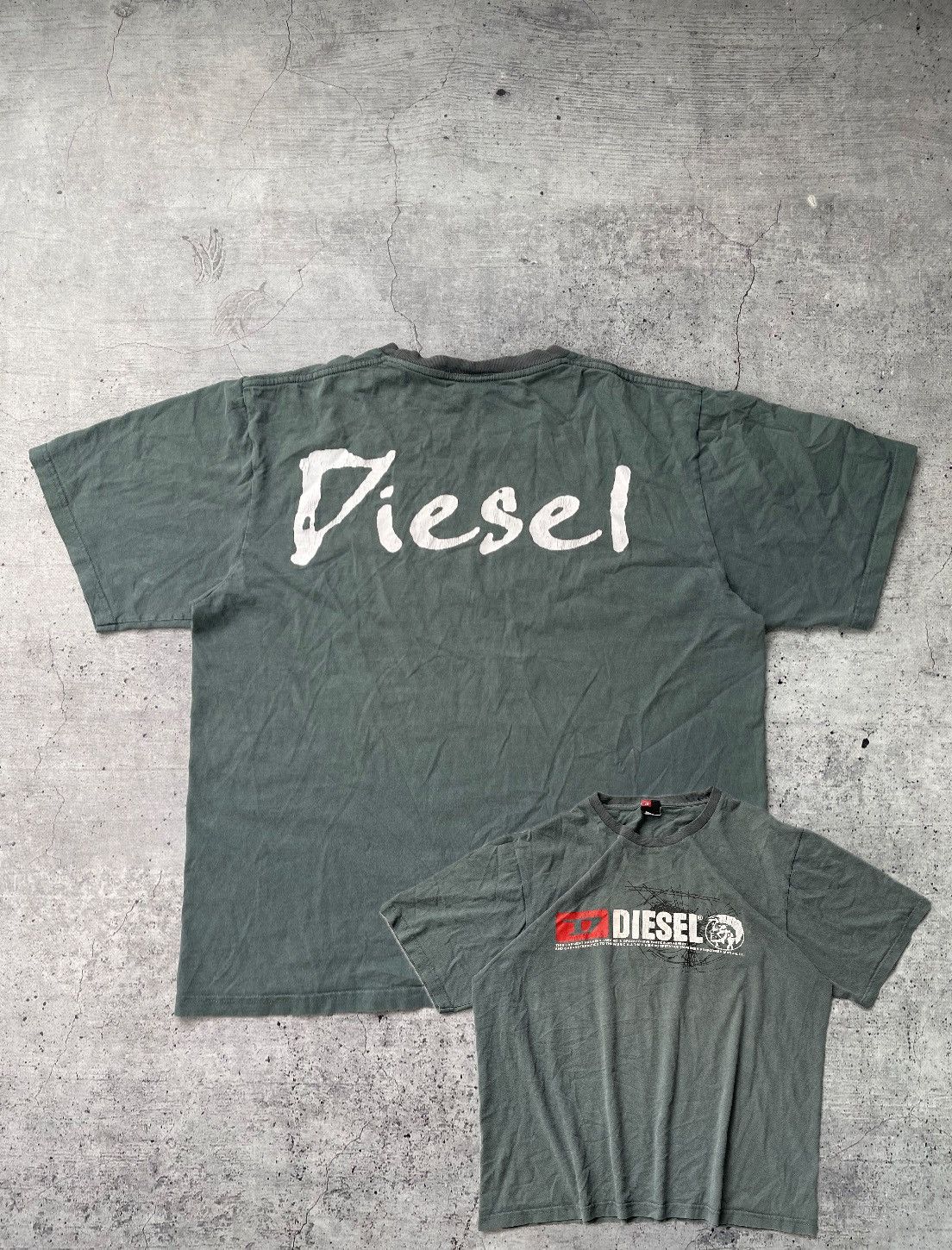 Diesel Vintage 90s Diesel Big logo t-shirt retro rare Y2K Size US XL / EU 56 / 4 - 1 Thumbnail