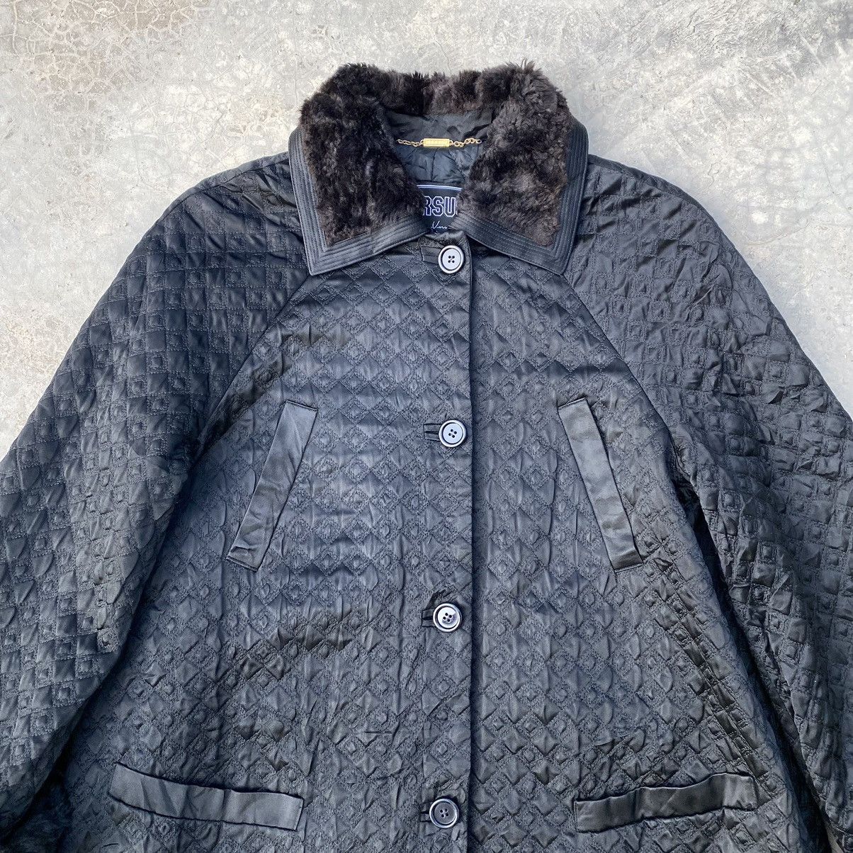 Versace Versus GIANNI VERSACE Quilted Faux Fur Collar Coat Jacket Size S / US 4 / IT 40 - 5 Thumbnail