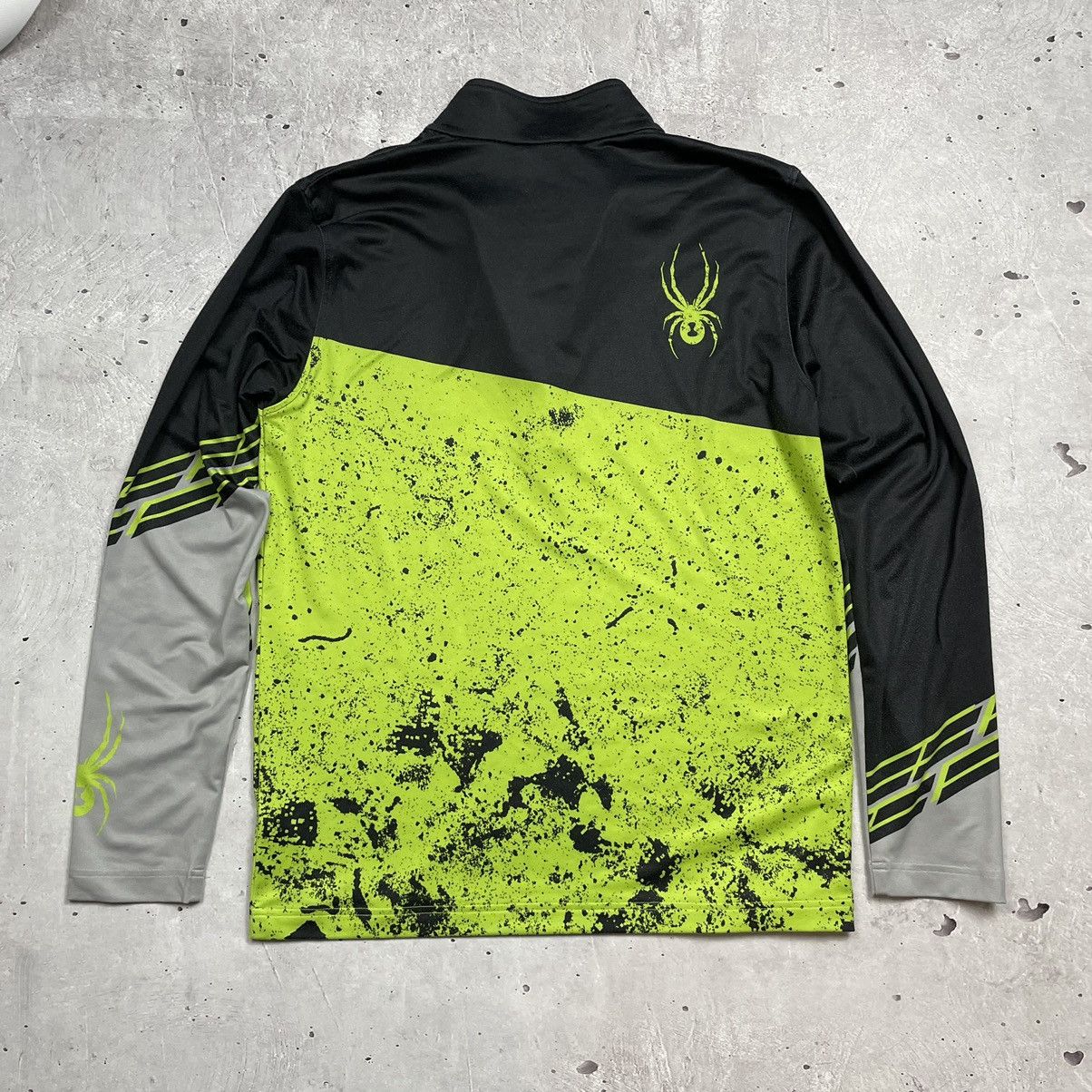 Japanese Brand × Spyder SPYDER zip T-neck pullover men’s color neon green y2k rave Size US L / EU 52-54 / 3 - 10 Thumbnail