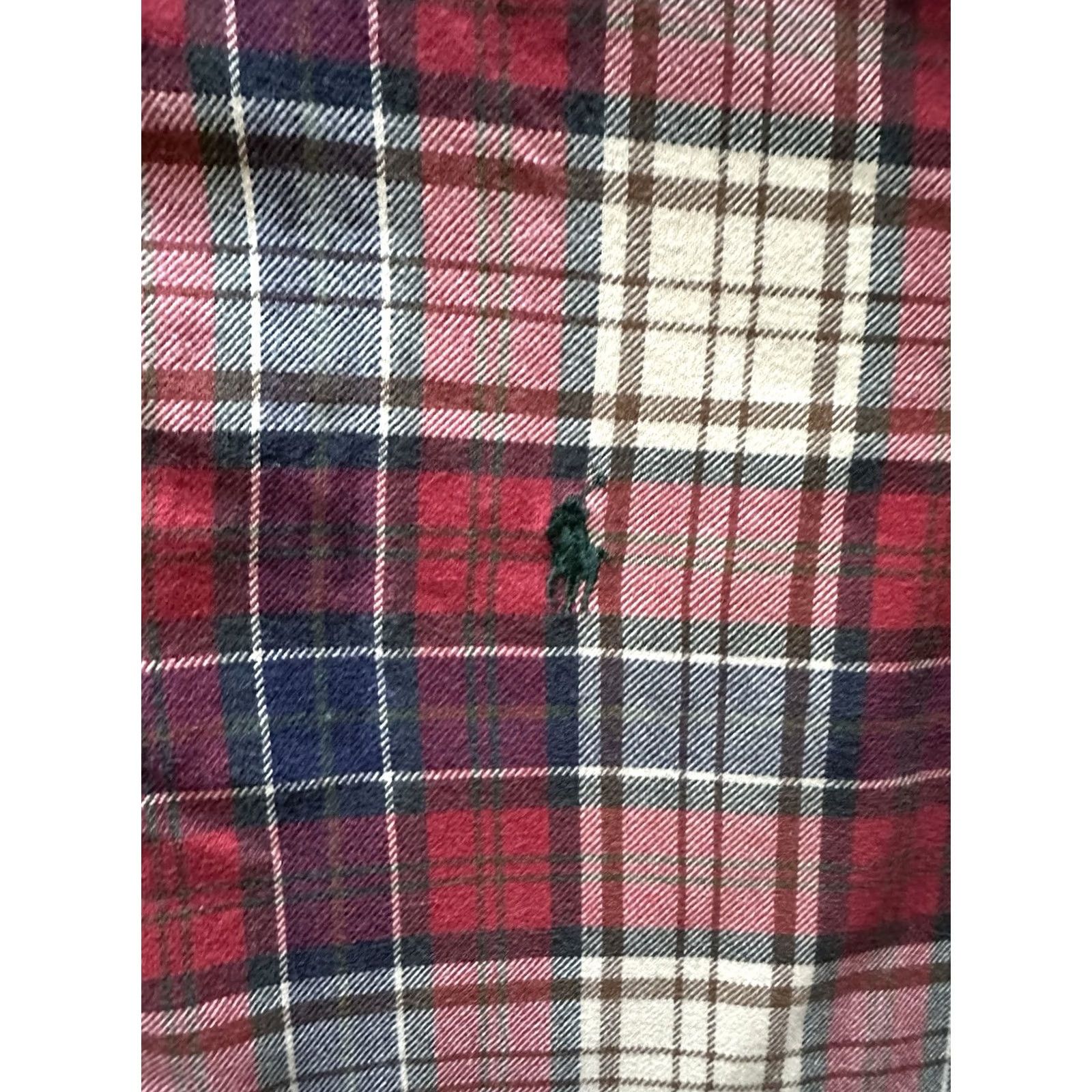 Polo Ralph Lauren VINTAGE 90s Polo Ralph Lauren Shirt Men Large Red Plaid Flannel Button Up Hoodie Size US L / EU 52-54 / 3 - 2 Thumbnail