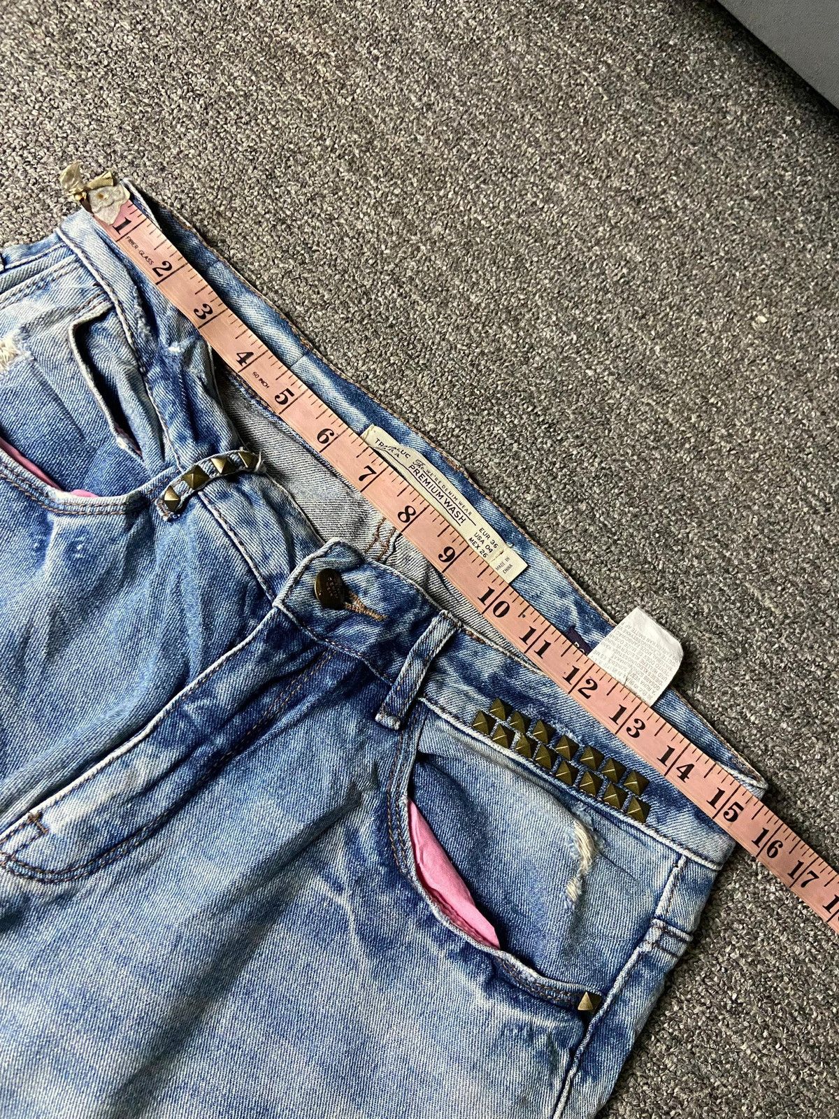 Zara Trafaluc Zara Premium Wash Ripped Denim Jeans (158) Size US 31 - 2 Thumbnail