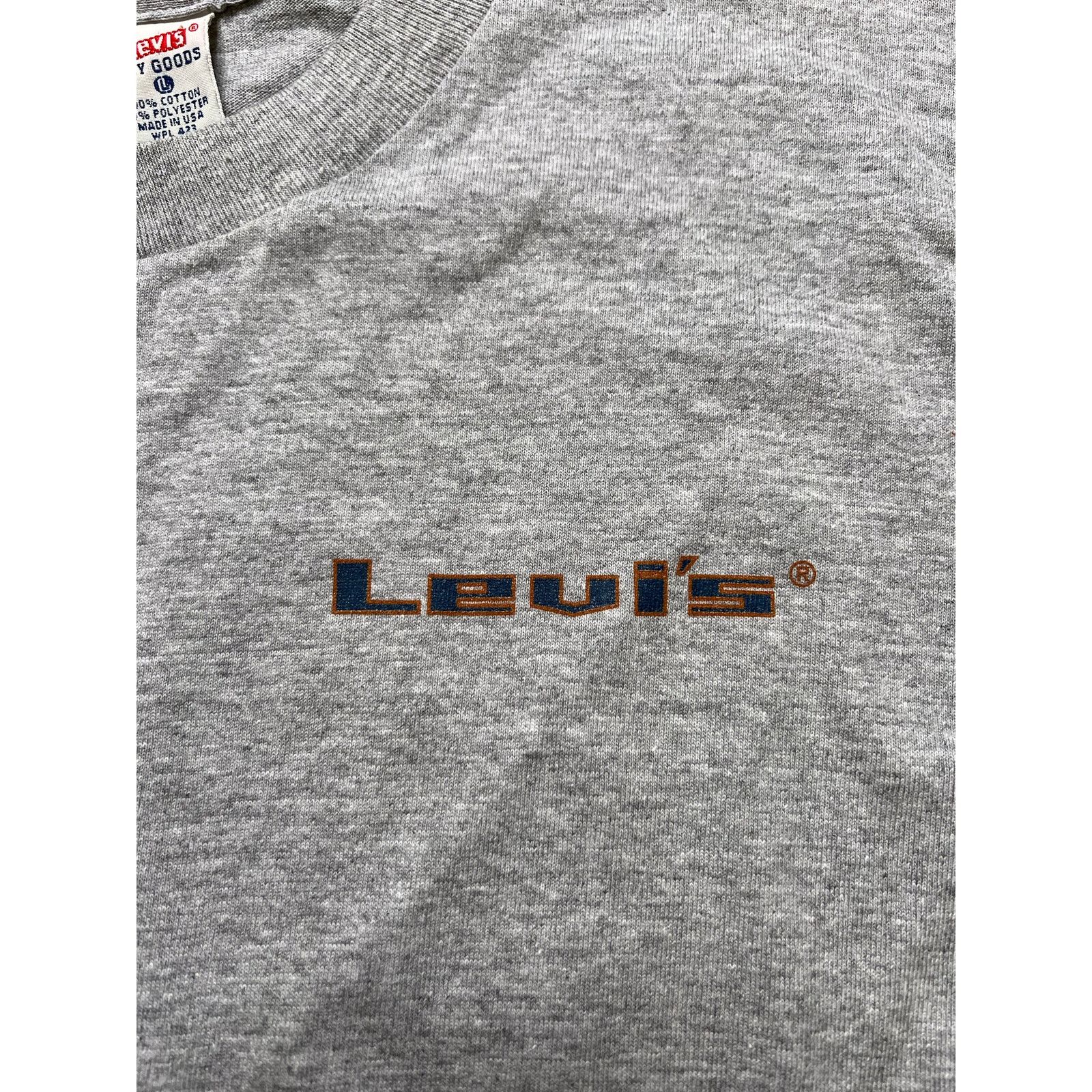 Levi's Vintage 90s Levis Dry Goods T Shirt USA Made Gray Skate Sz L Size US L / EU 52-54 / 3 - 9 Thumbnail