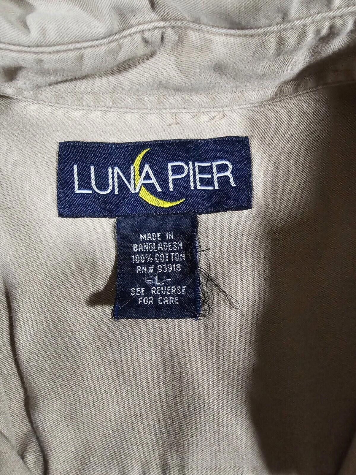 Designer 60 Gold n Plump button-up Large Work shirt Logo Luna Pier Size ONE SIZE - 3 Thumbnail