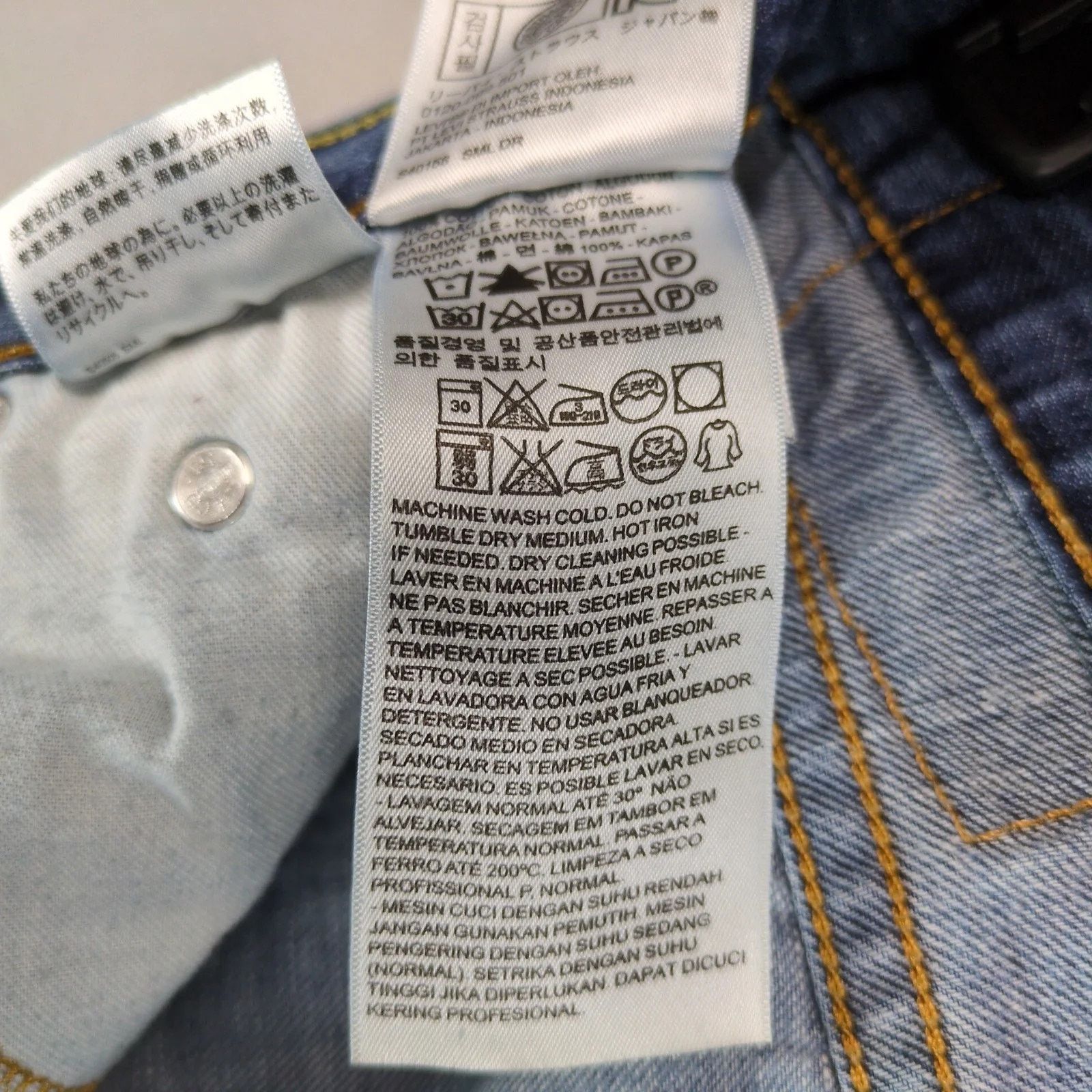 Levi's Levi's 514 Straight Fit Jeans Men's 30x29 Medium Wash Cotton Size US 30 / EU 46 - 9 Thumbnail