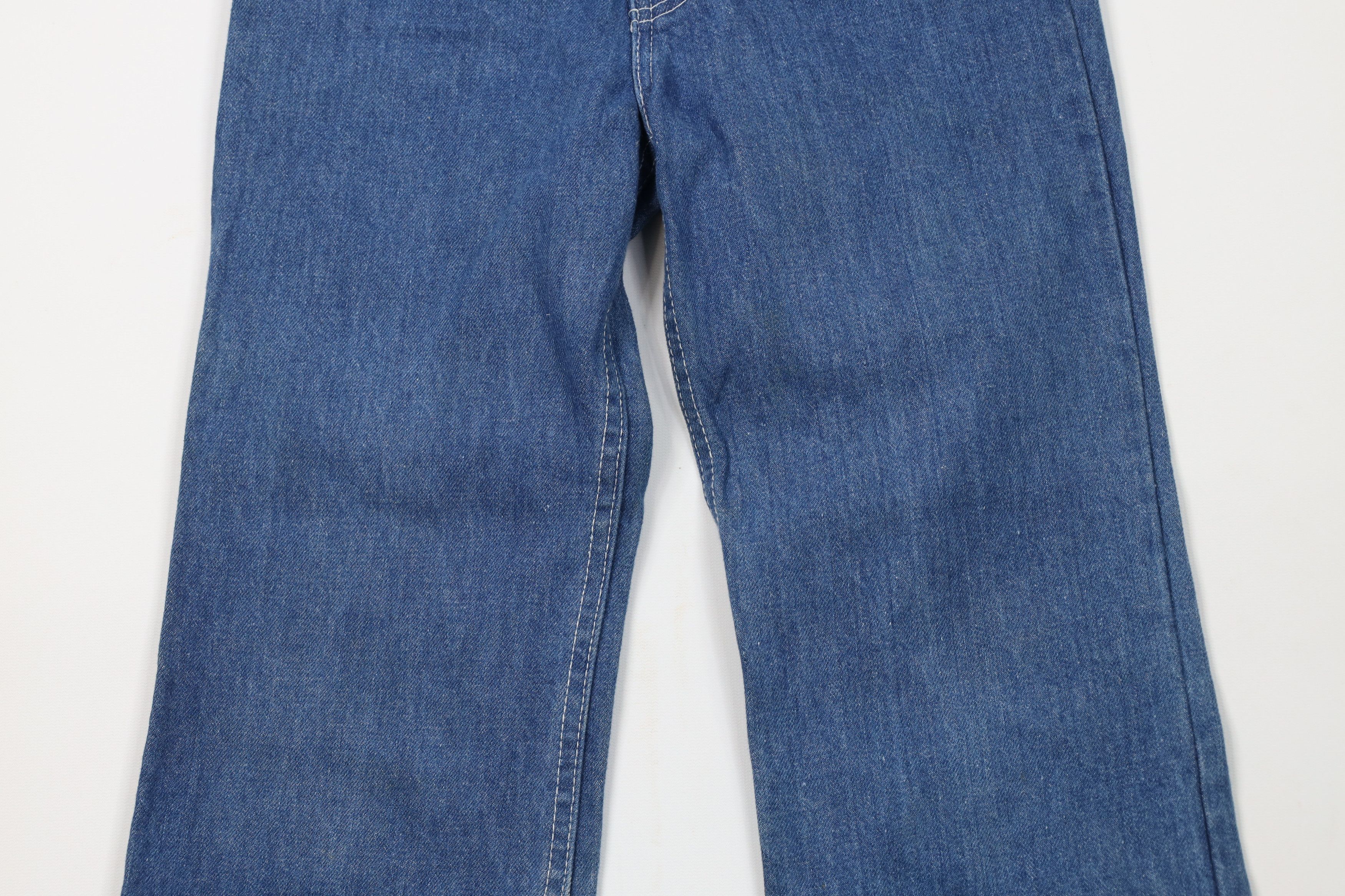 Vintage Vintage 70s Streetwear Flared Wide Leg Denim Jeans Blue Size 26" / US 2 / IT 38 - 3 Thumbnail