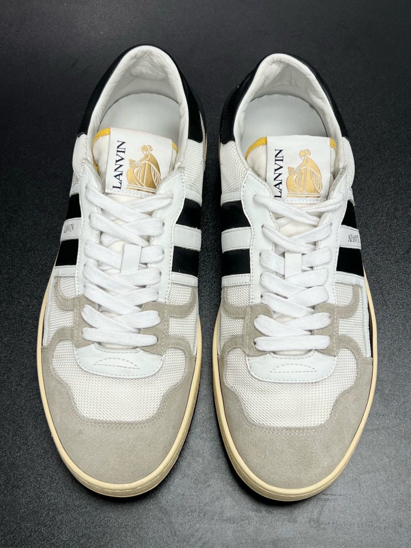 Lanvin lanvin clay low-top sneakers black and white Size US 10 / EU 43 - 3 Thumbnail