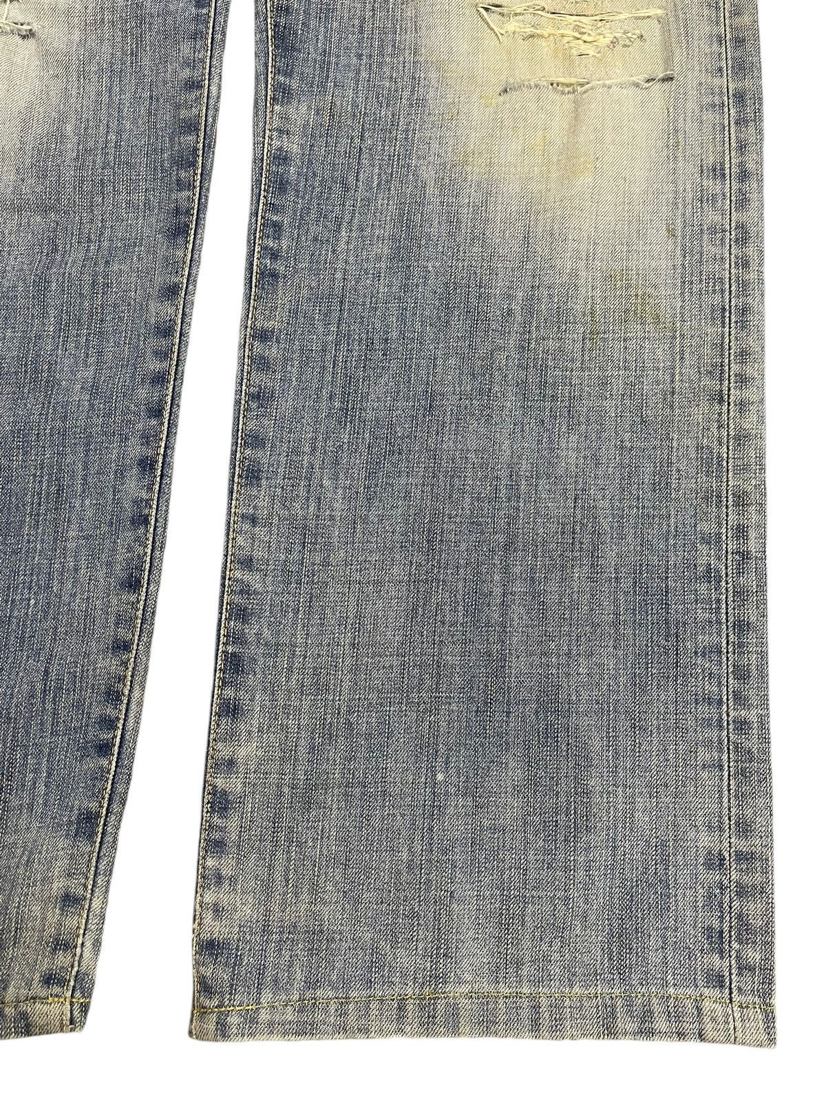 Edwin Vintage Edwin 503z Blue Faded Wash Distressed Baggy Jeans Size US 35 - 8 Thumbnail
