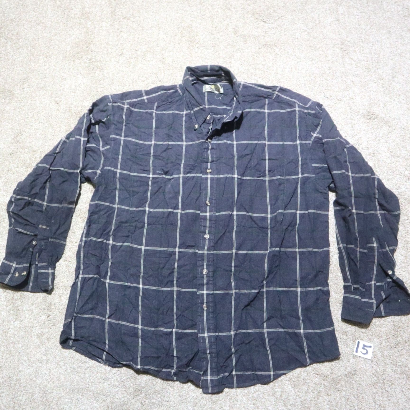 Bill Blass Bill Blass Blue Plaid Button-Up Shirt XL Mens Size US XL / EU 56 / 4 - 2 Thumbnail