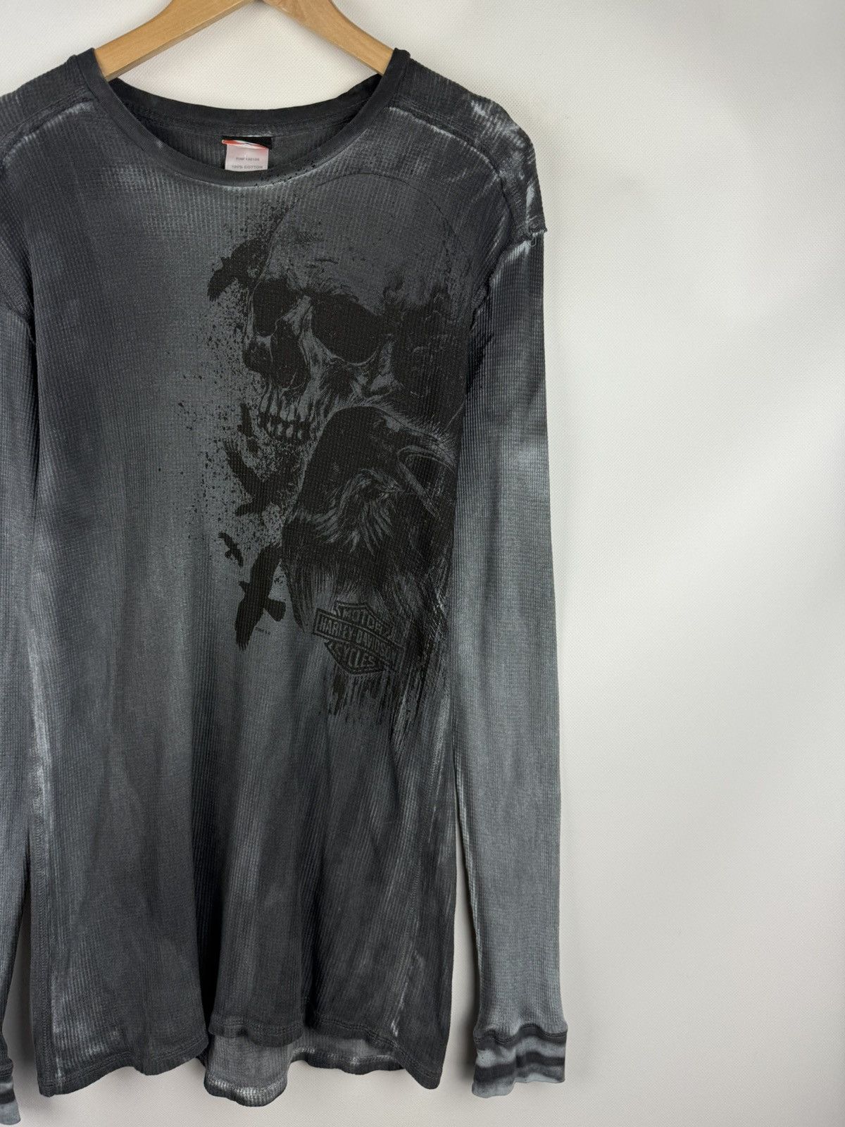 Harley Davidson Harley Davidson Men’s Skull Print Long Sleeve T Shirt Size US L / EU 52-54 / 3 - 3 Thumbnail