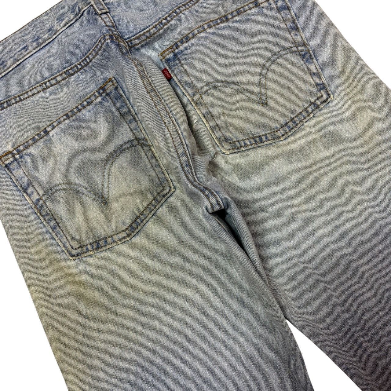 Levi's Vtg 90s Levis 501 Blue Wash Distressed Jeans Size US 30 / EU 46 - 8 Thumbnail
