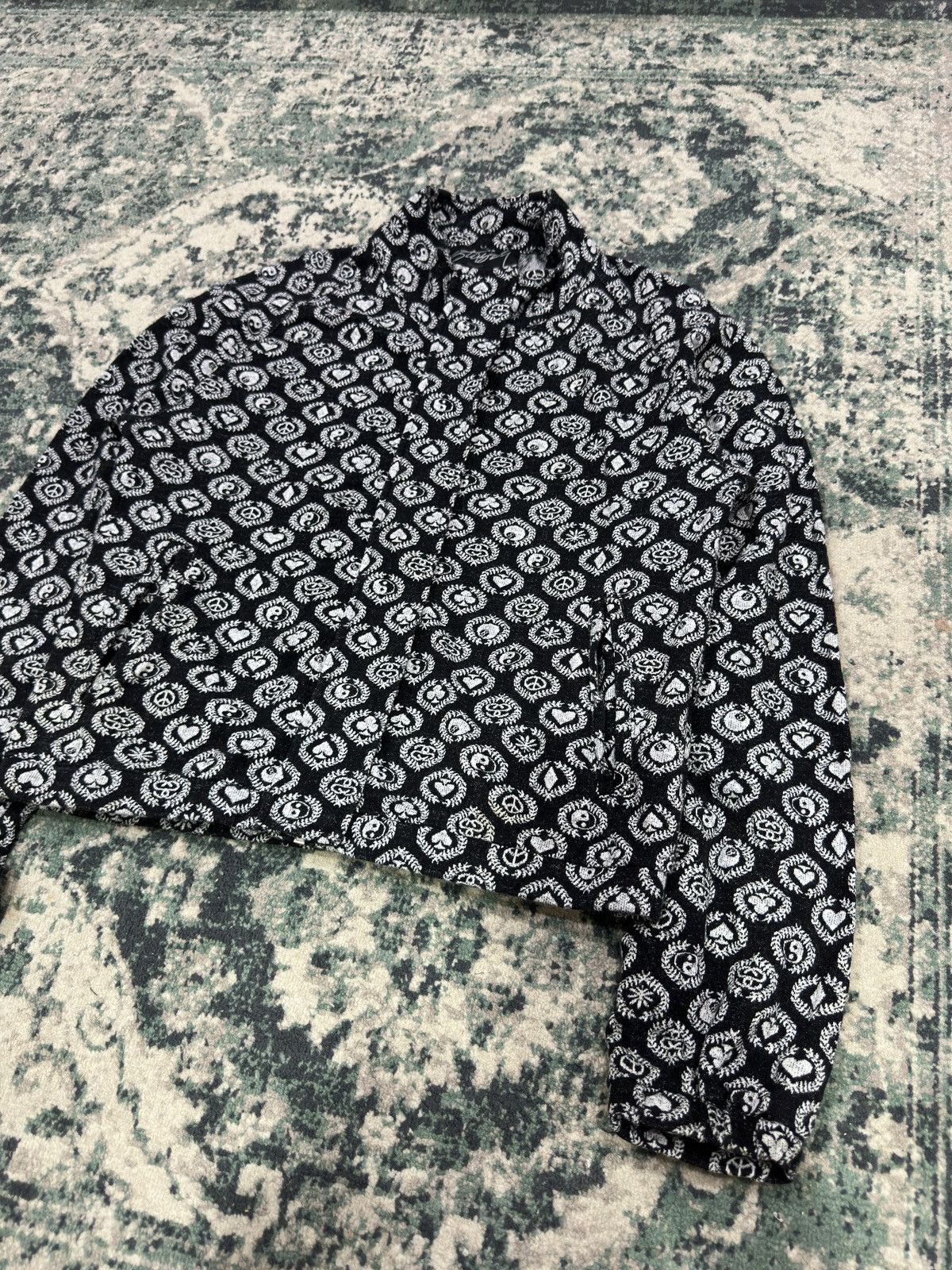 Stussy Stüssy Ol Yin Yang Black Jade Towel Zipper Jacket Size US M / EU 48-50 / 2 - 4 Thumbnail
